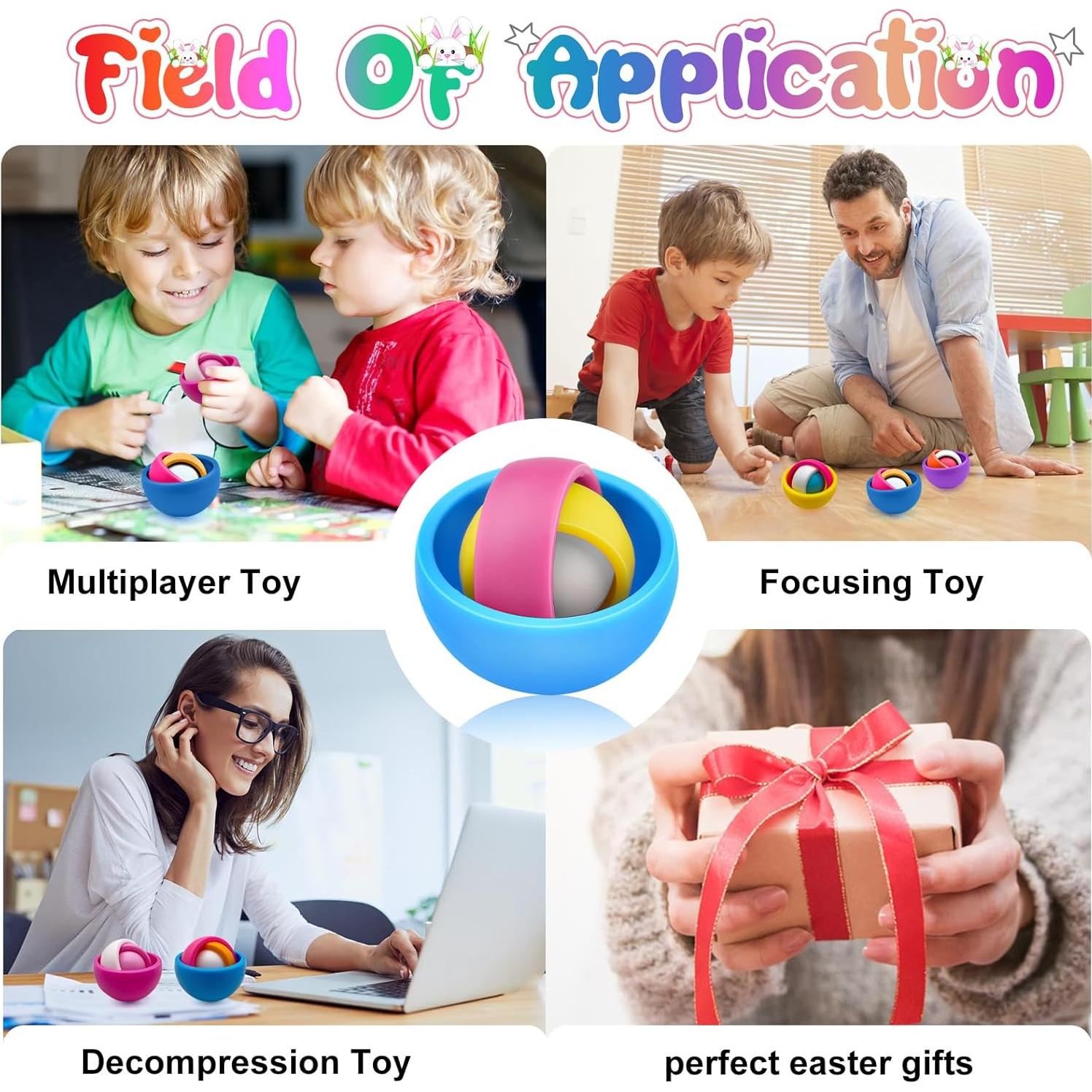 Set de Juguetes Antiestrés Yrissmiss 4 Piezas Colores Aleatorios