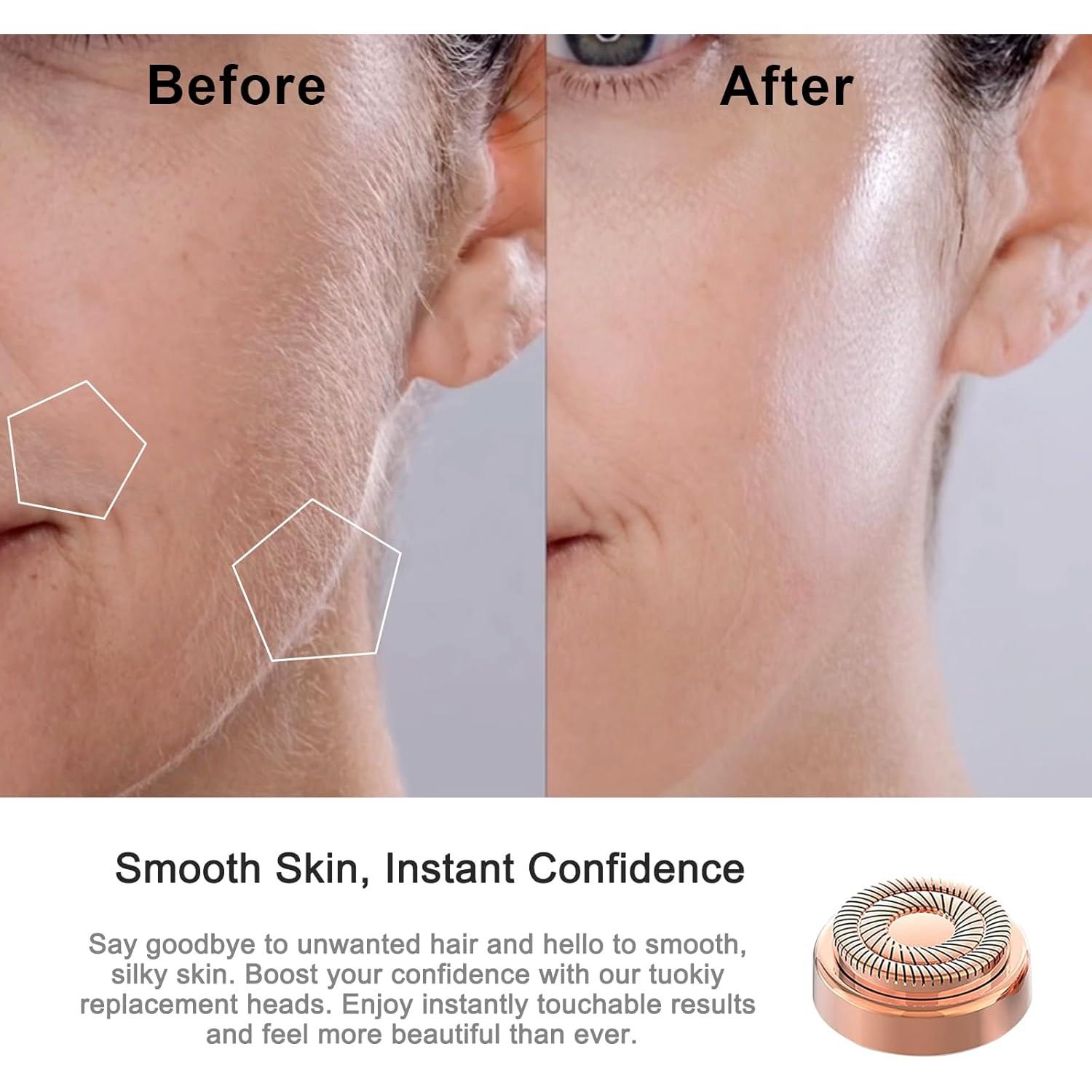 Cabezas de Reemplazo Tuokiy para Removedor de Vello Facial Flawless Gen 2 - Paquete de 4