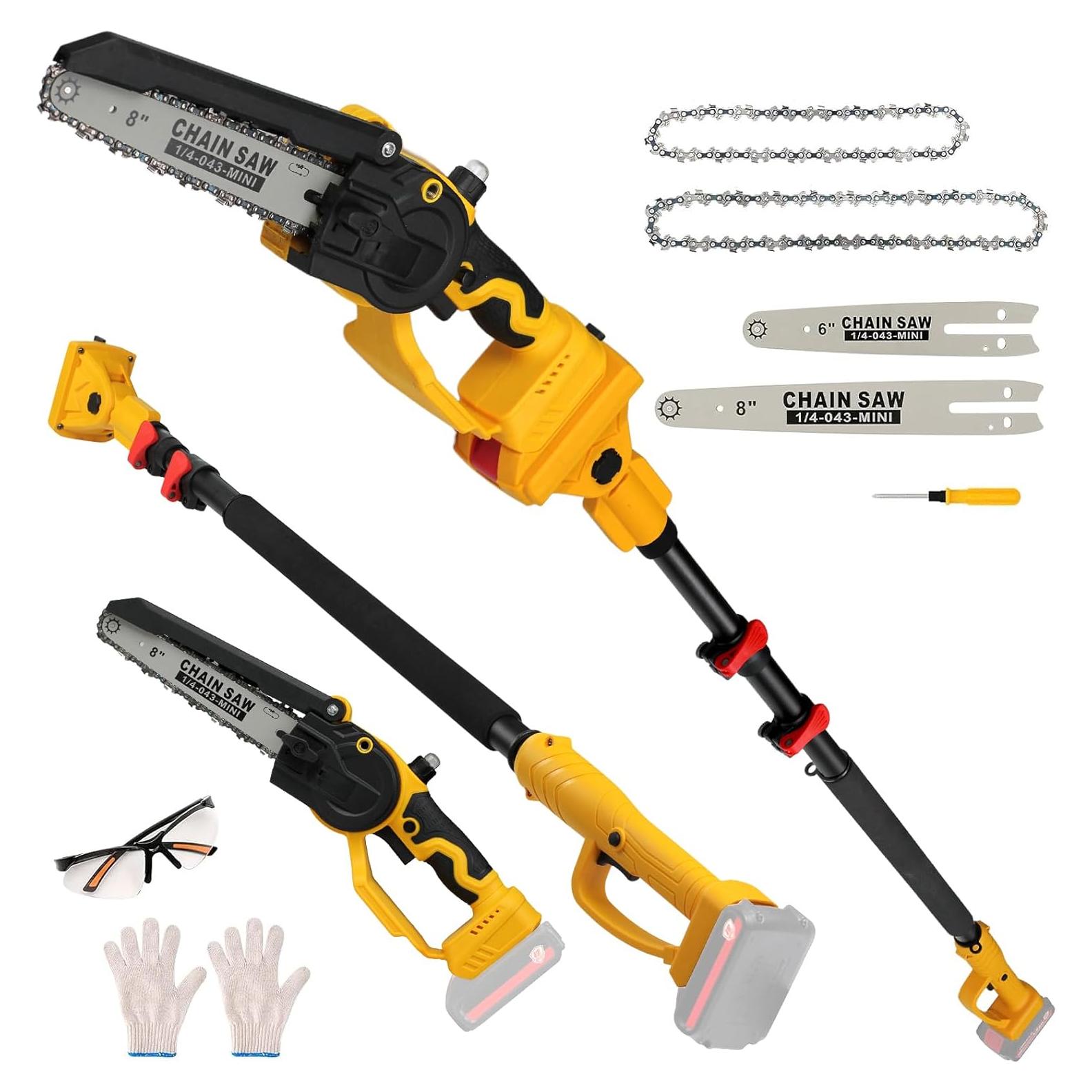 Sierra de Poste Inalámbrica 2-en-1 Vokoroad 8" y 6"