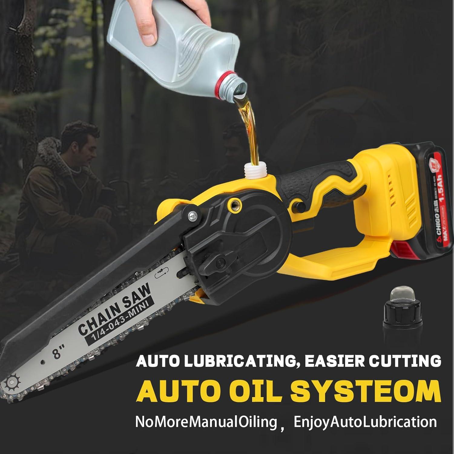 Sierra de Poste Inalámbrica 2-en-1 Vokoroad 8" y 6"