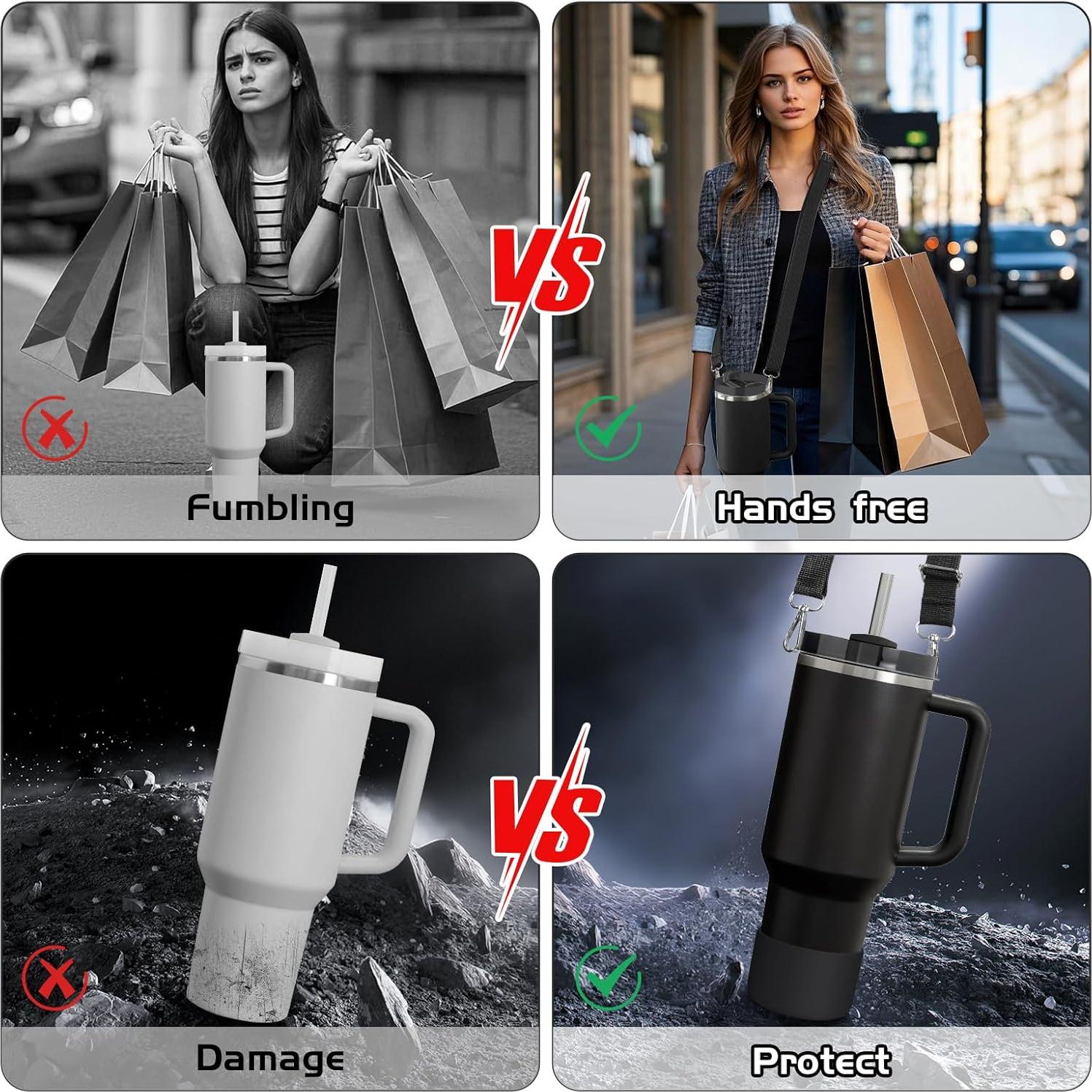 Juego de Accesorios WUQID para Tazas Stanley 30oz Negro