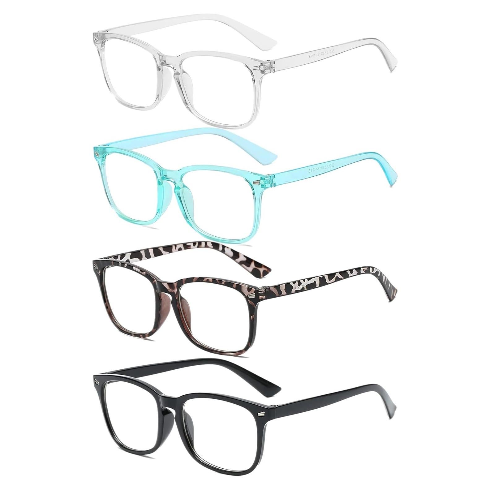 Paquete de 4 Gafas de Lectura CVVTSPE Antirreflejo UV400