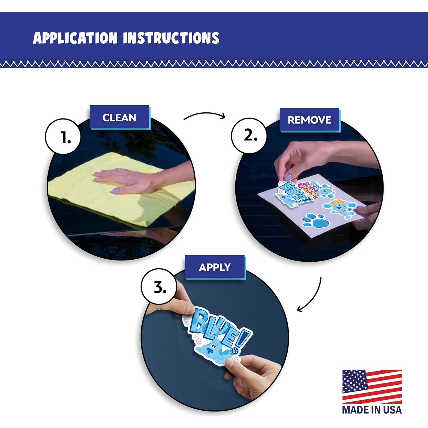 Set de 4 Calcomanías de Vinilo Blue's Clues - Aventura Oeste