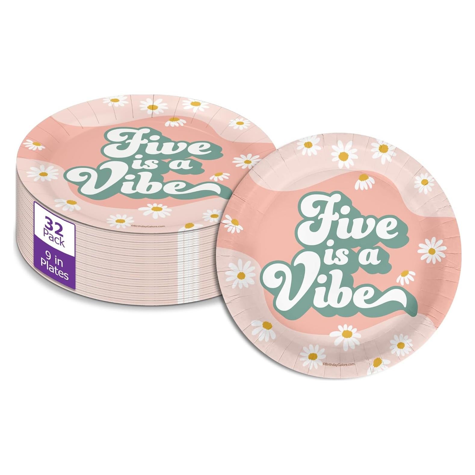 Platos de Fiesta Desechables Birthday Galore - 32 Piezas 9"