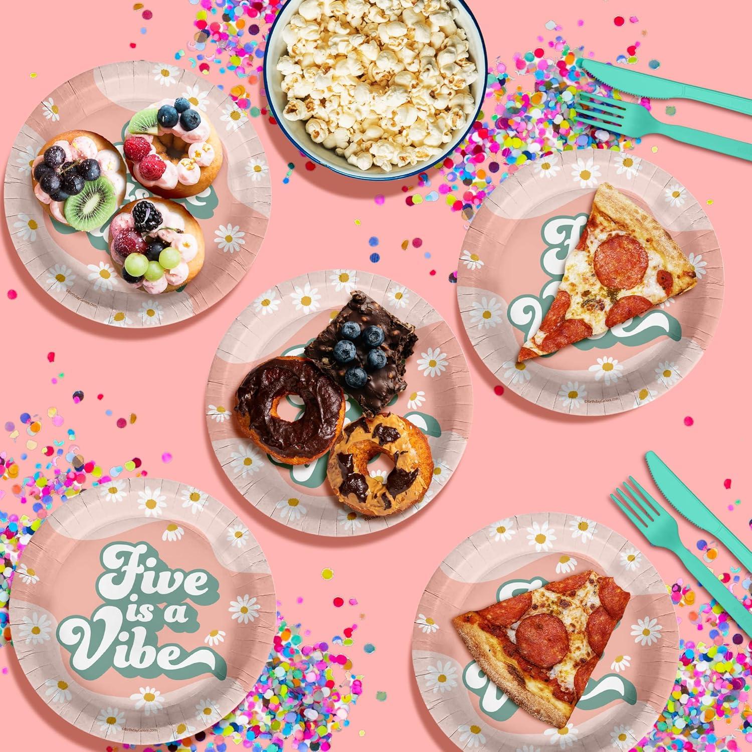 Platos de Fiesta Desechables Birthday Galore - 32 Piezas 9"