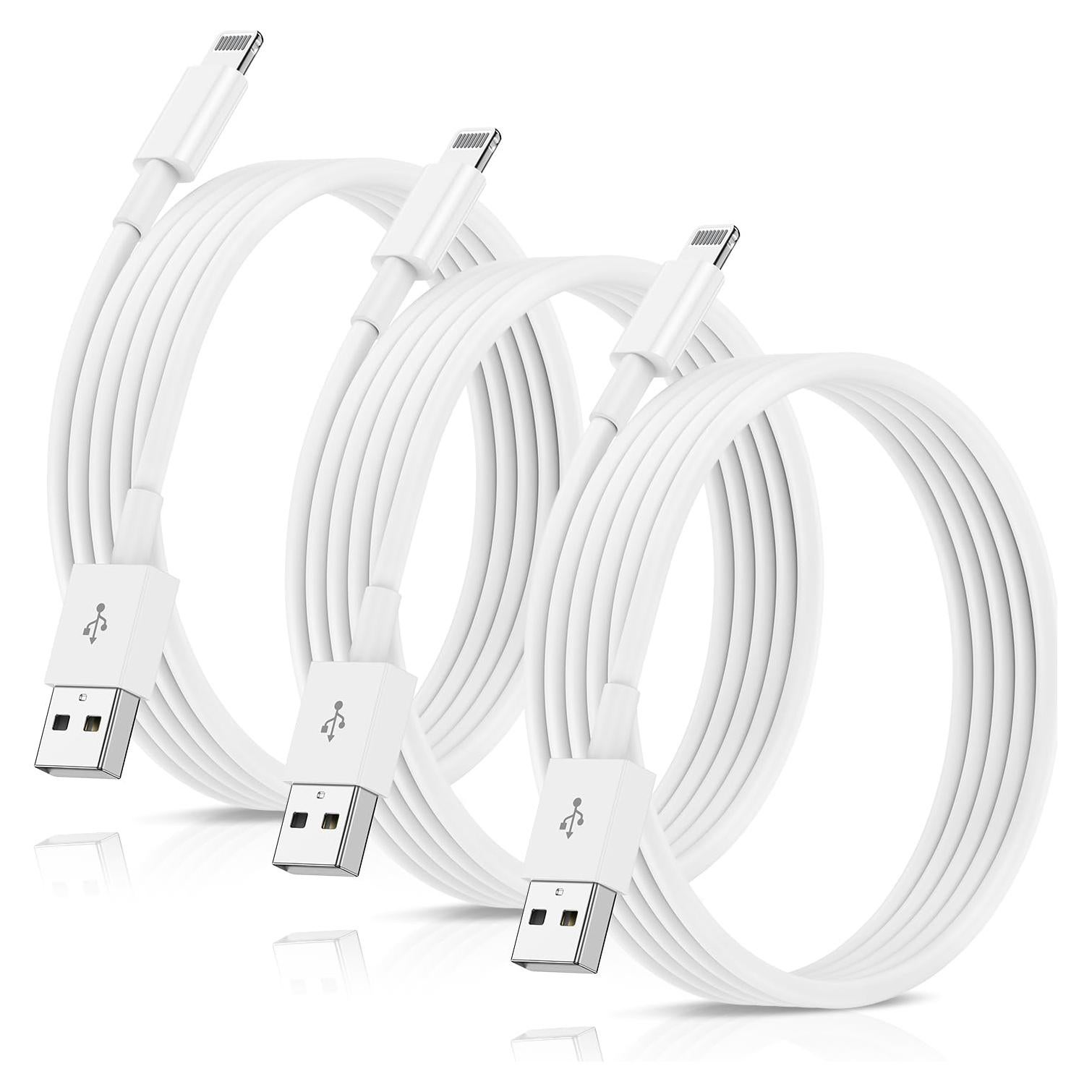 Paquete de 3 Cables de Carga USB A a Lightning 1.83m LiChuan