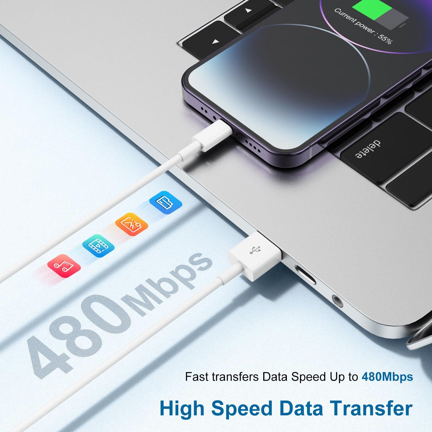 Paquete de 3 Cables de Carga USB A a Lightning 1.83m LiChuan