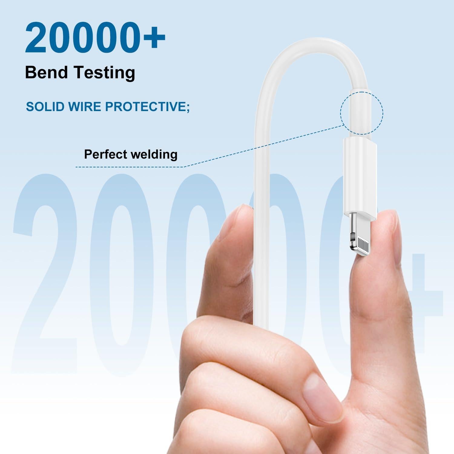 Paquete de 3 Cables de Carga USB A a Lightning 1.83m LiChuan