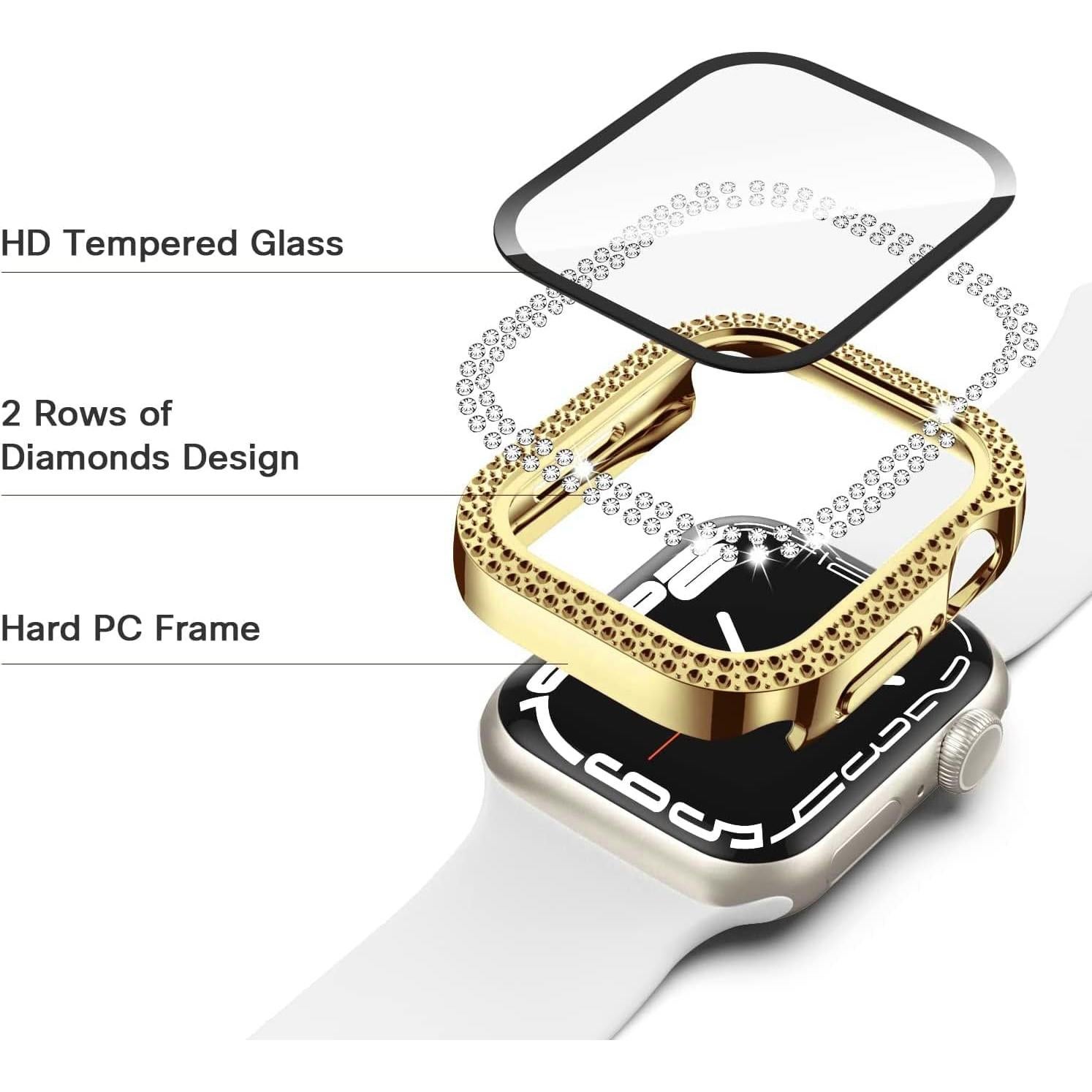 Funda Brillante HANKN para Apple Watch 40mm con Protector 9H