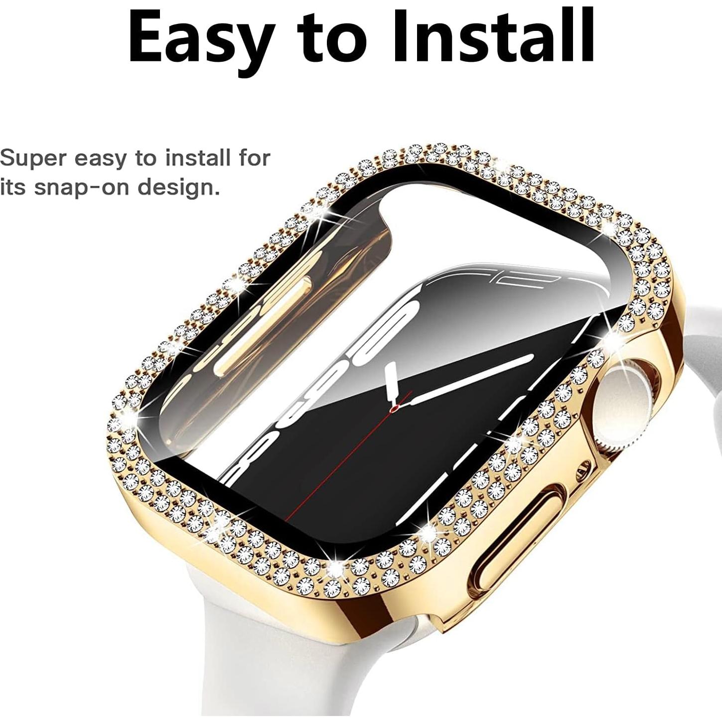 Funda Brillante HANKN para Apple Watch 40mm con Protector 9H