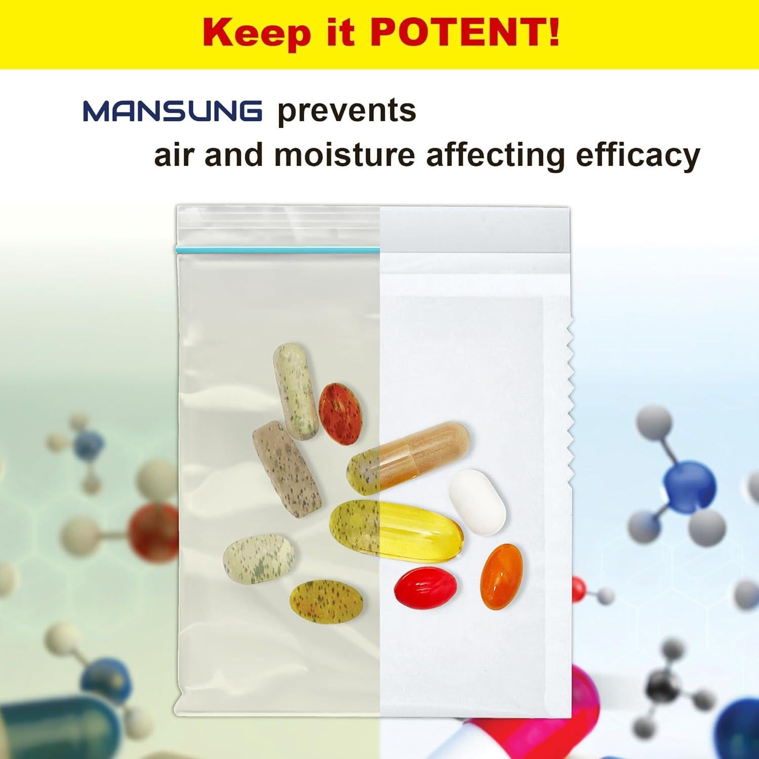 Bolsas de Sellado Térmico Mansung M 600 Azul - Organizador de Medicamentos