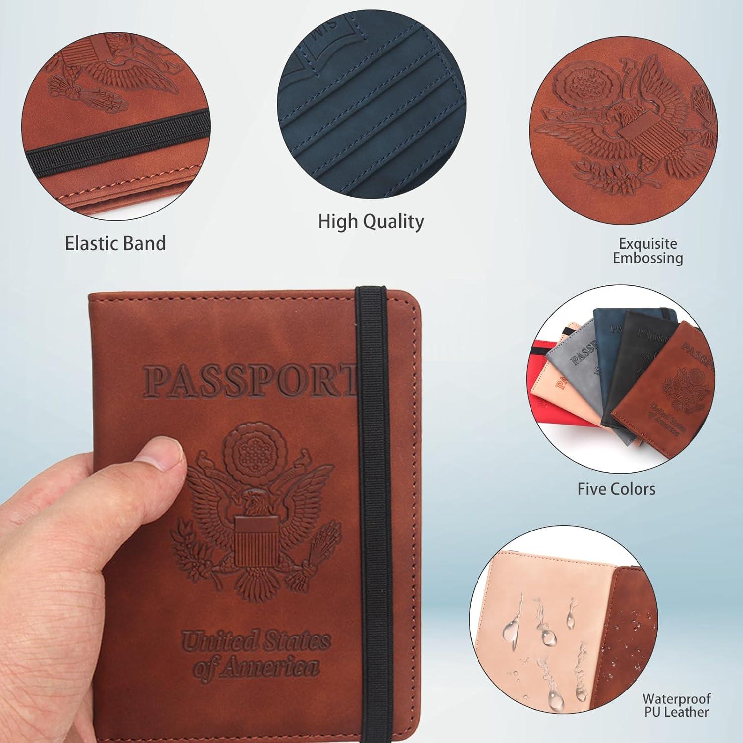 Portafolios de Pasaporte EOREA Negro con Bloqueo RFID