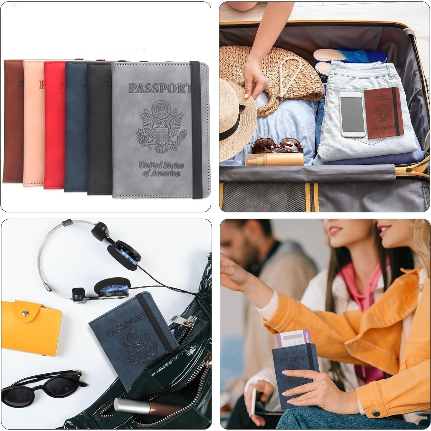 Portafolios de Pasaporte EOREA Negro con Bloqueo RFID