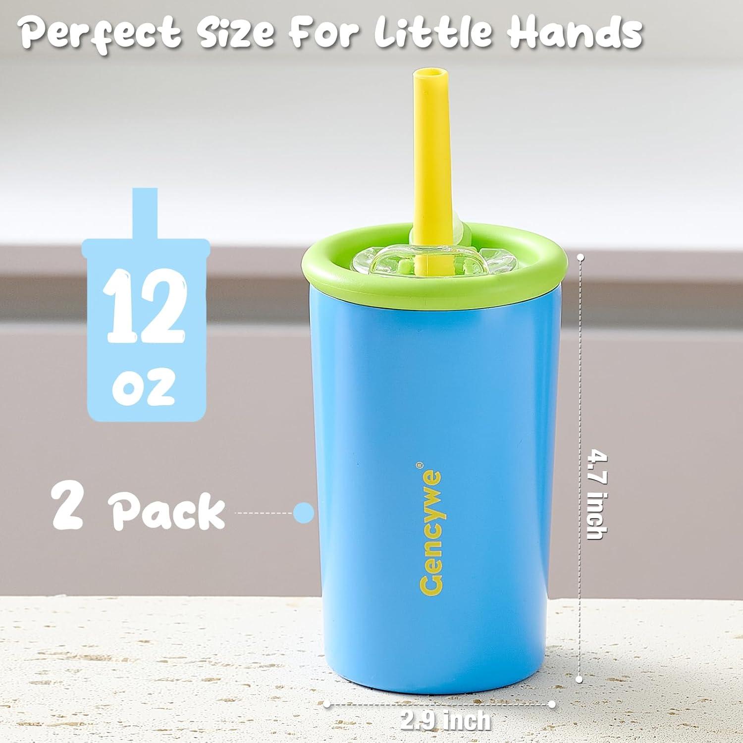 Pack de 2 Tazas de Acero Inoxidable Gencywe 350 ml para Niños