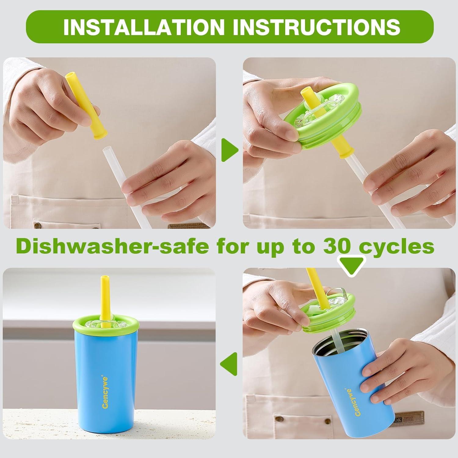 Pack de 2 Tazas de Acero Inoxidable Gencywe 350 ml para Niños