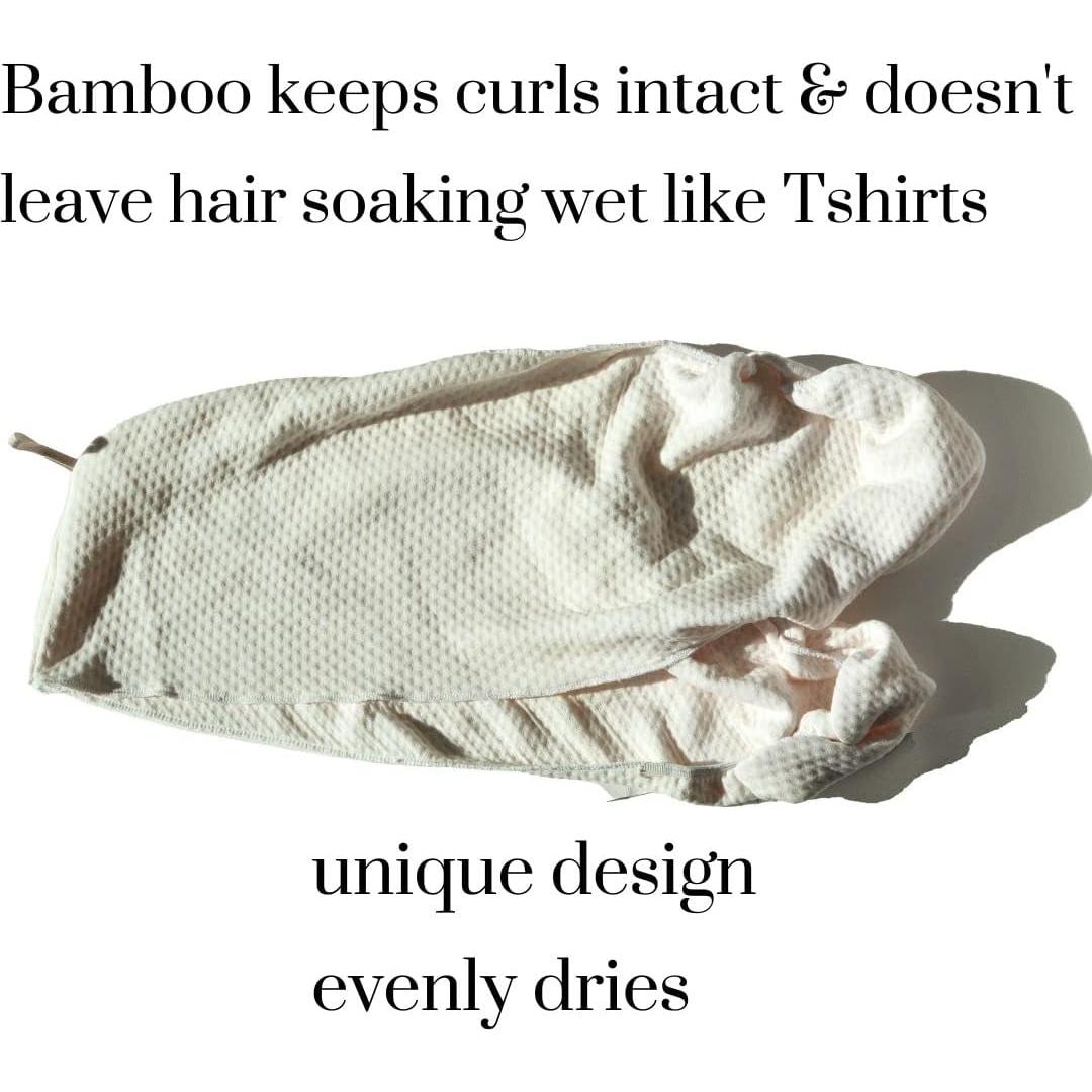 Toalla para Cabello Rizado El Armario de Mamá Genial - Viscosa de Bambú Orgánico