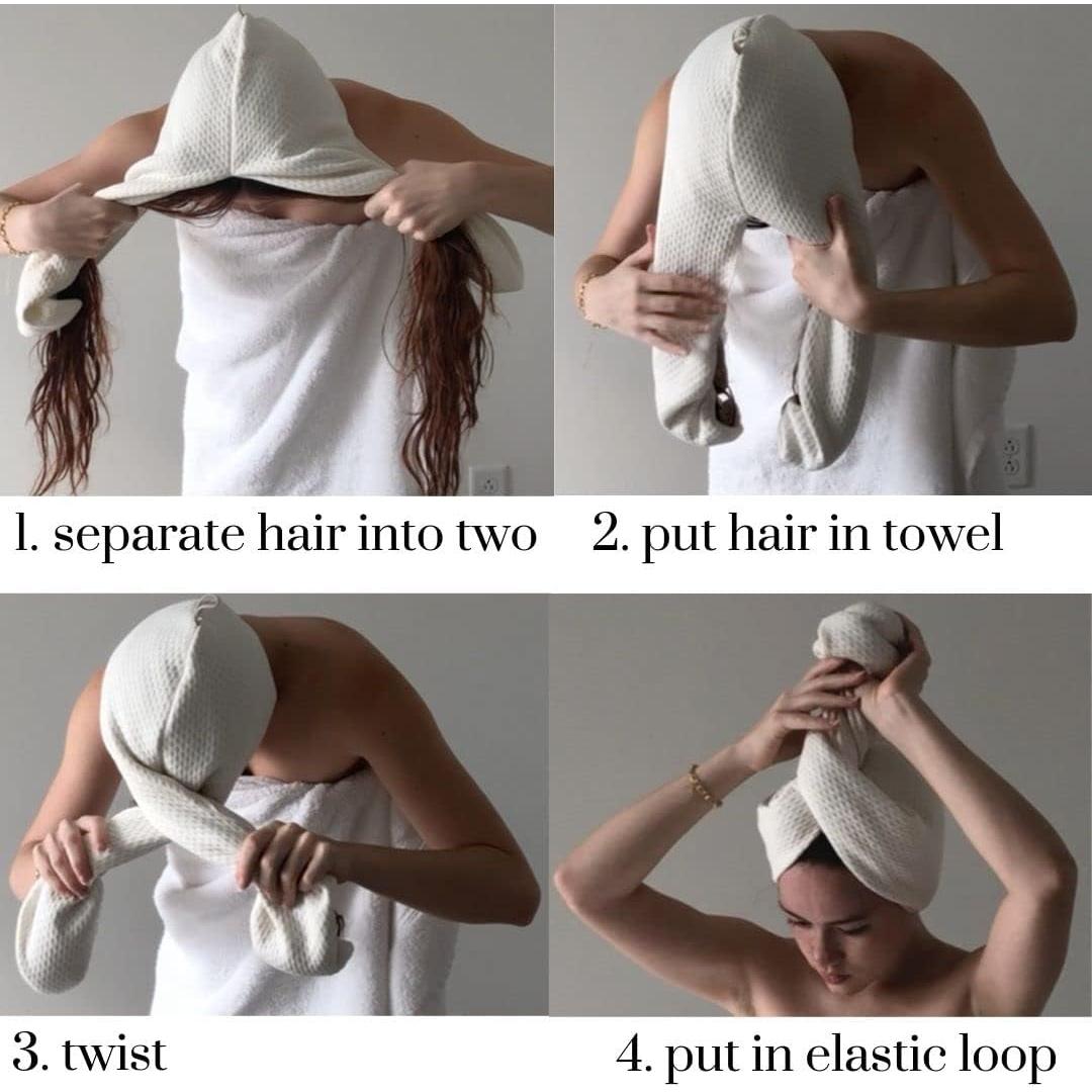 Toalla para Cabello Rizado El Armario de Mamá Genial - Viscosa de Bambú Orgánico