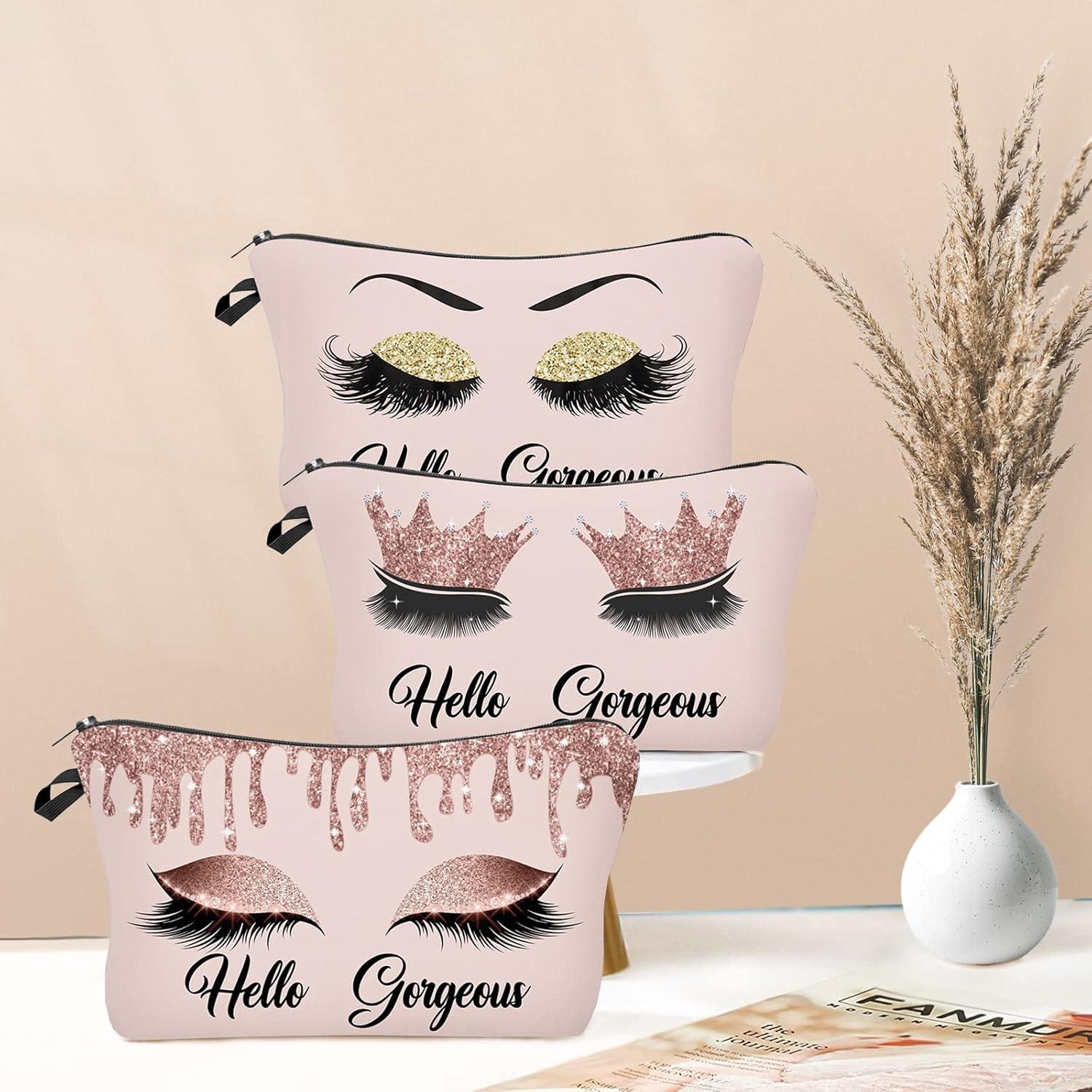 Paquete de 3 bolsas de maquillaje Baobeily - 24.9x17.8 cm