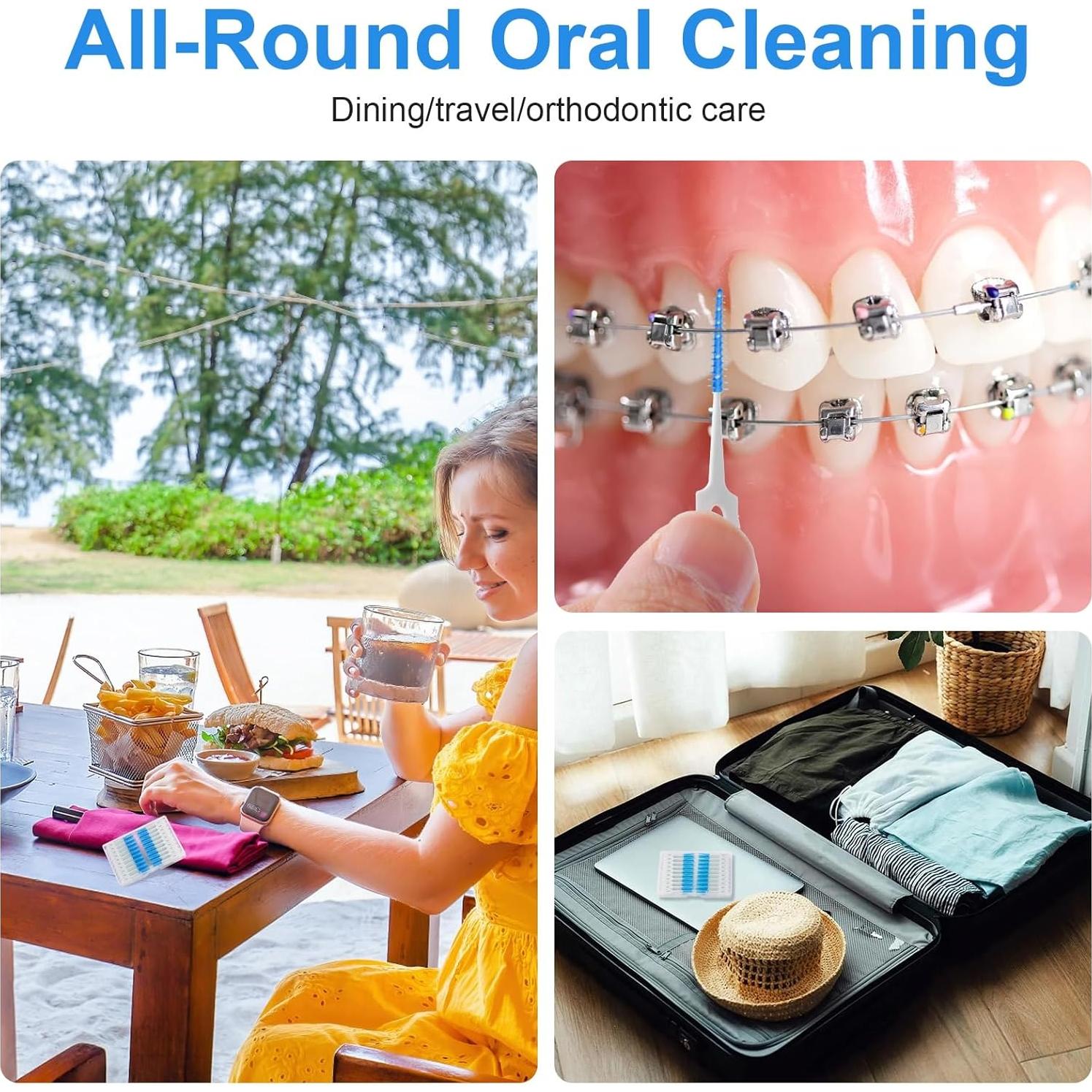 Palillos de Hilo Dental ACSKD 200 Unidades con Estuche Azul