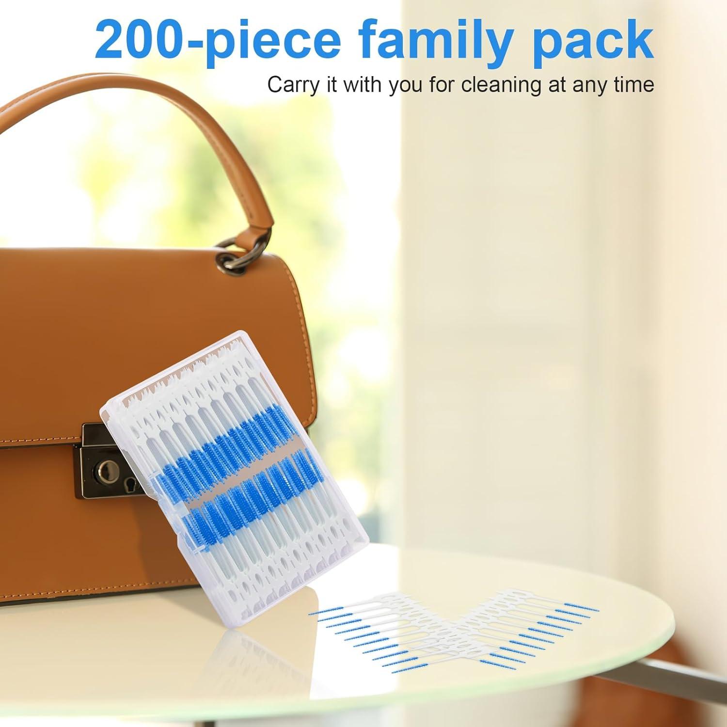 Palillos de Hilo Dental ACSKD 200 Unidades con Estuche Azul