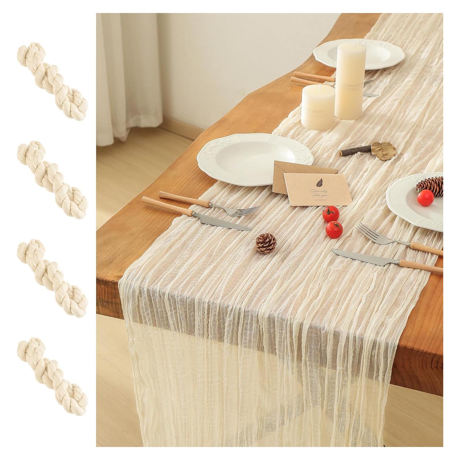 Cubre Mesa de Queso Beige Leetaltree 4 Piezas 89x305 cm