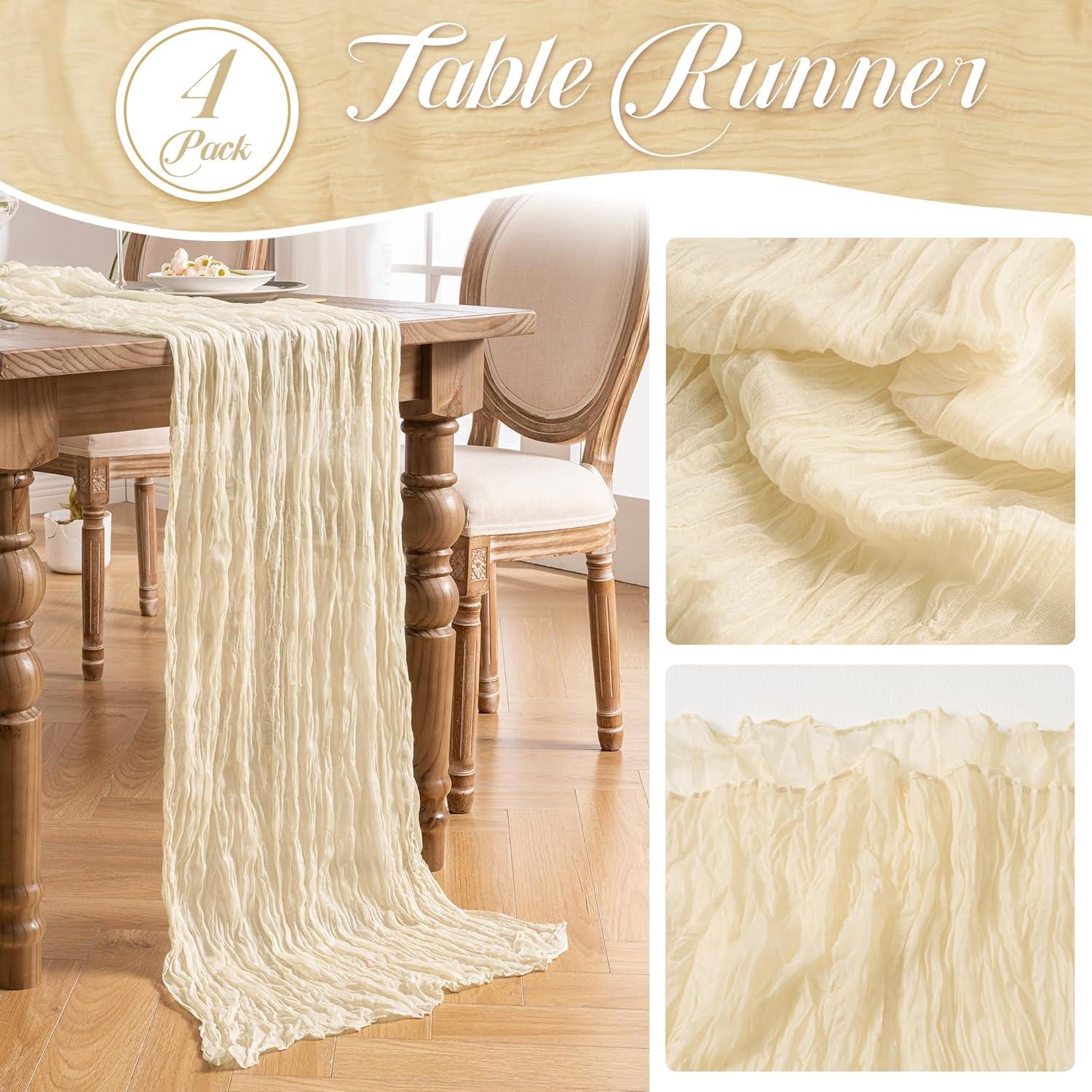 Cubre Mesa de Queso Beige Leetaltree 4 Piezas 89x305 cm