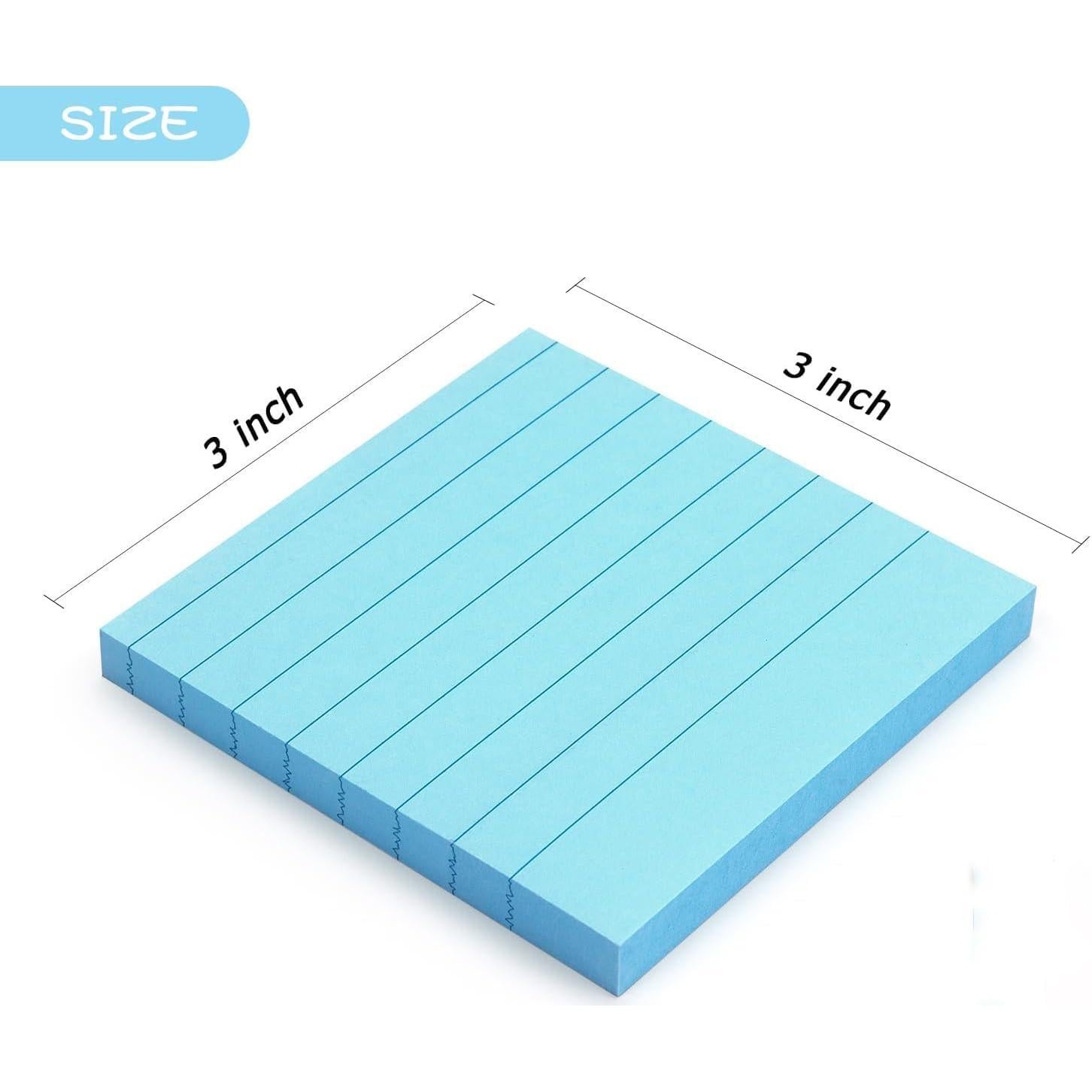 Notas Adhesivas Rayadas Early Buy 3x3 cm 14 Paquetes 80 Hojas