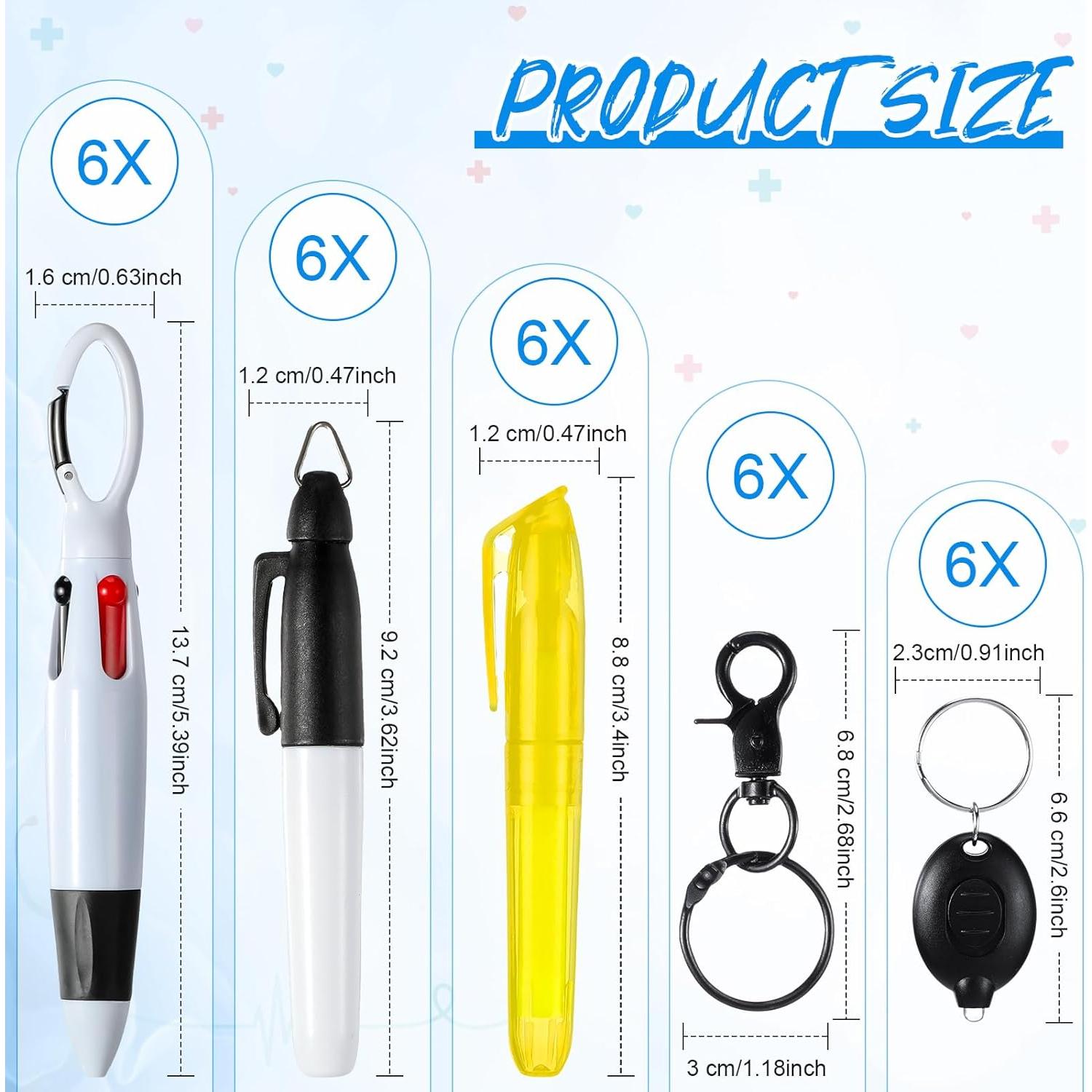 30 Piezas Bolígrafos Retráctiles y Mini Resaltadores Chinco