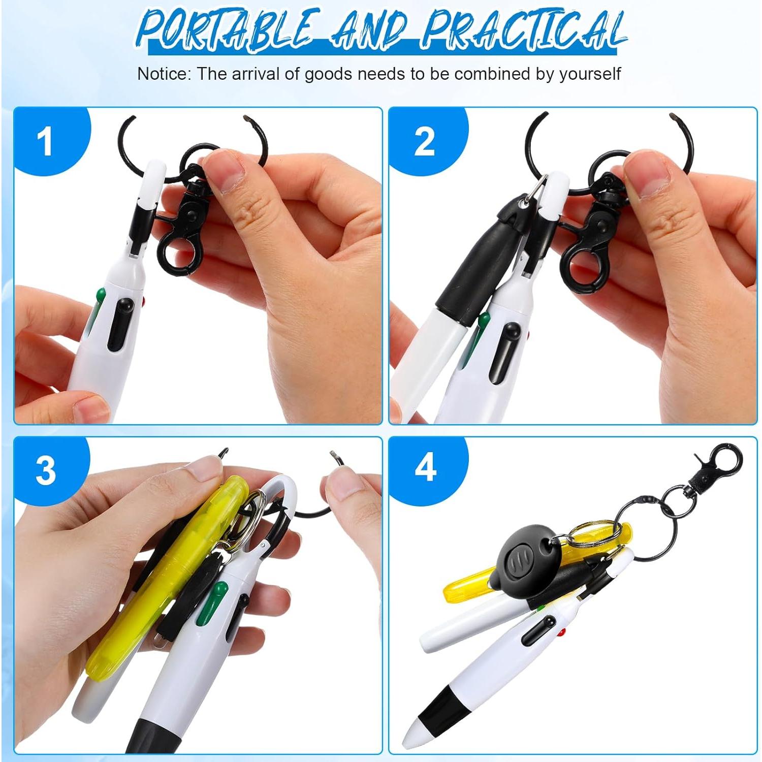 30 Piezas Bolígrafos Retráctiles y Mini Resaltadores Chinco