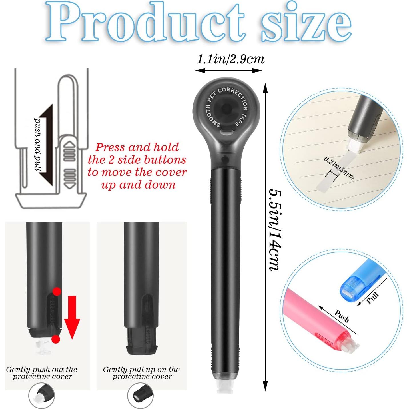 Cinta Correctora Retráctil BESARME 6 Piezas 5mm x 6m