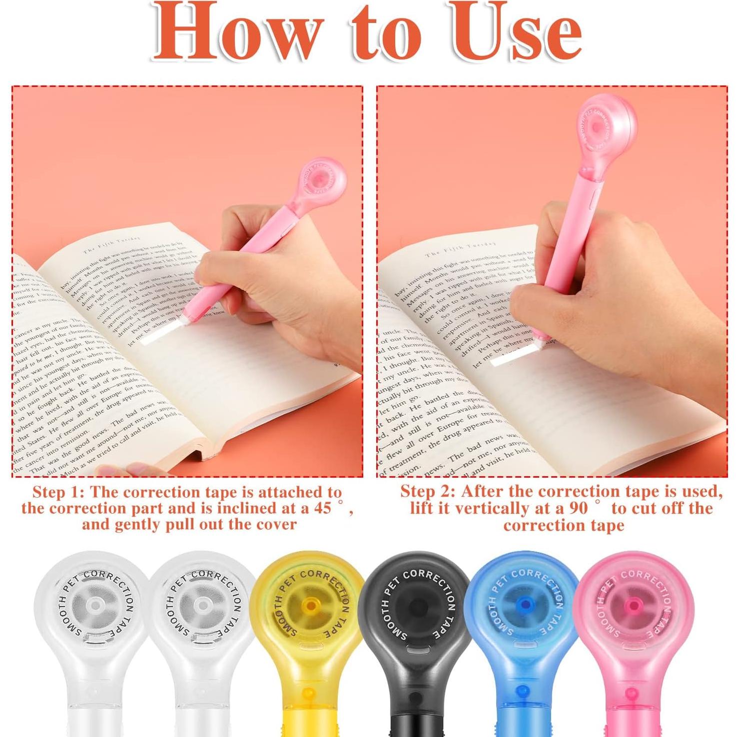 Cinta Correctora Retráctil BESARME 6 Piezas 5mm x 6m