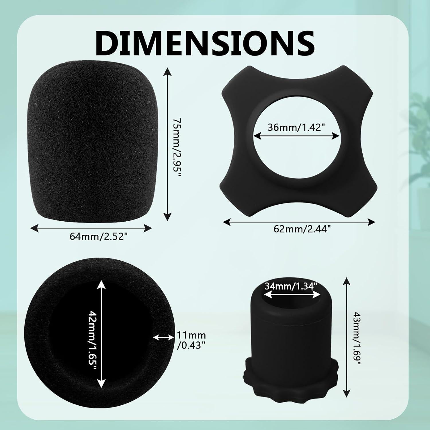 Paquete de 4 Anillos de Goma Antideslizantes Bonsicoky