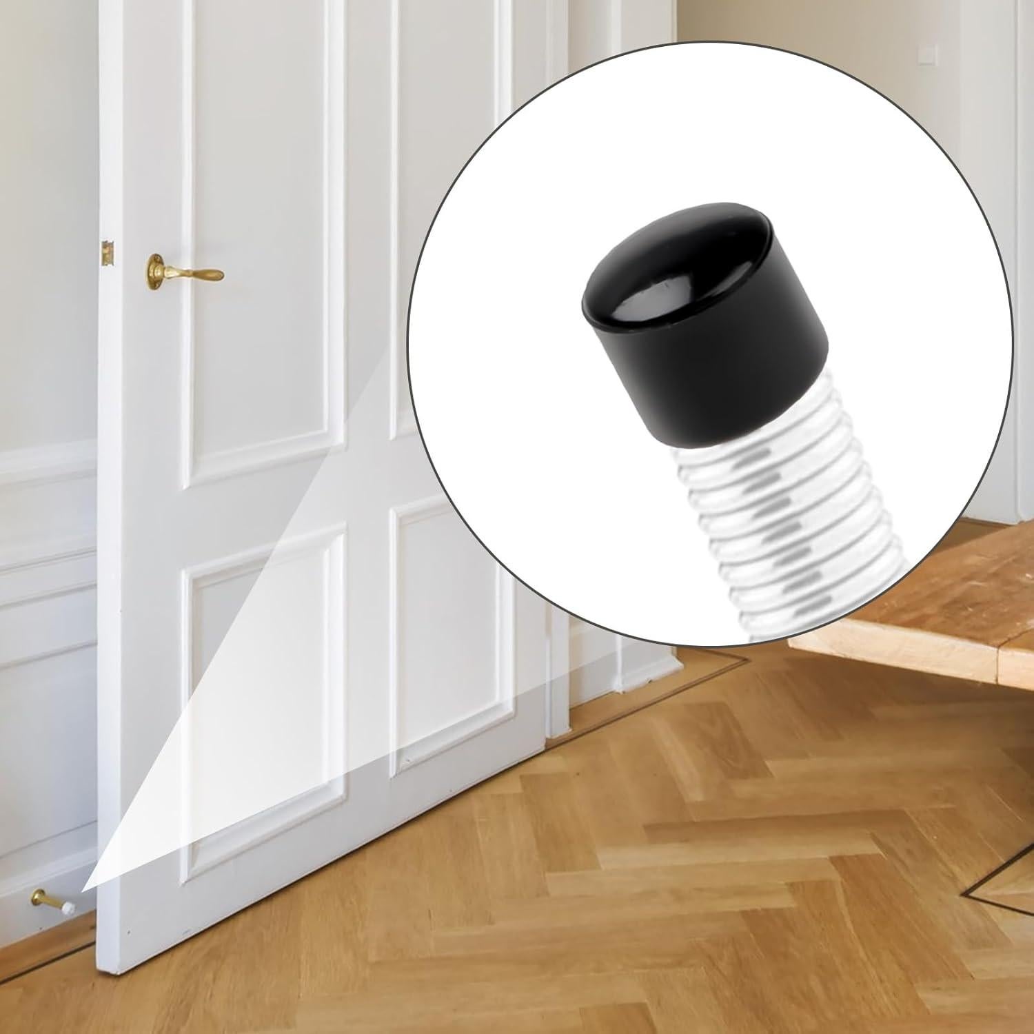 20 Tapas de Tapones de Puerta Abeillo Negras de Goma 10 mm