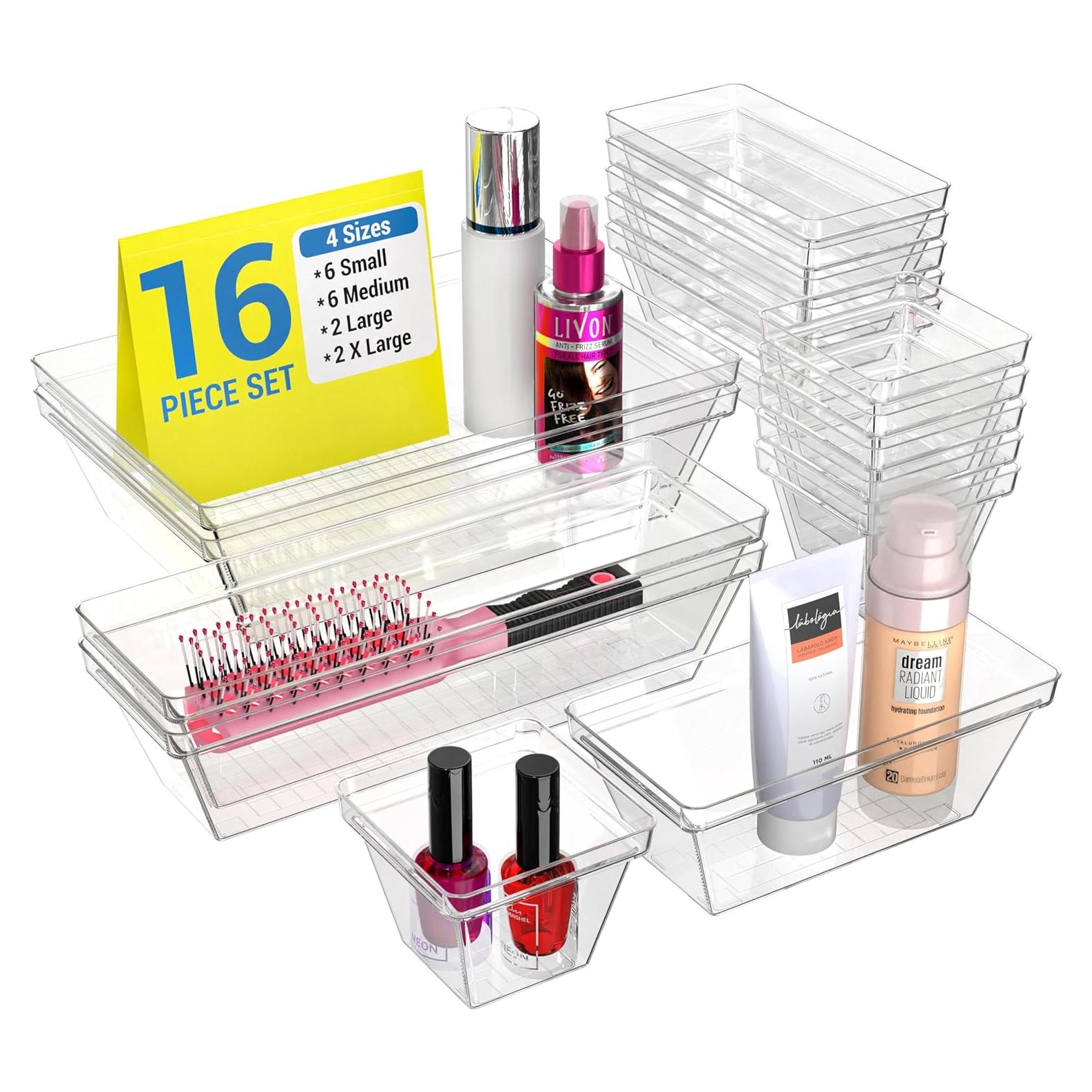 Set de 16 Organizadores Acrílicos Apilables Yan & Hin 24.1x16.4x11cm