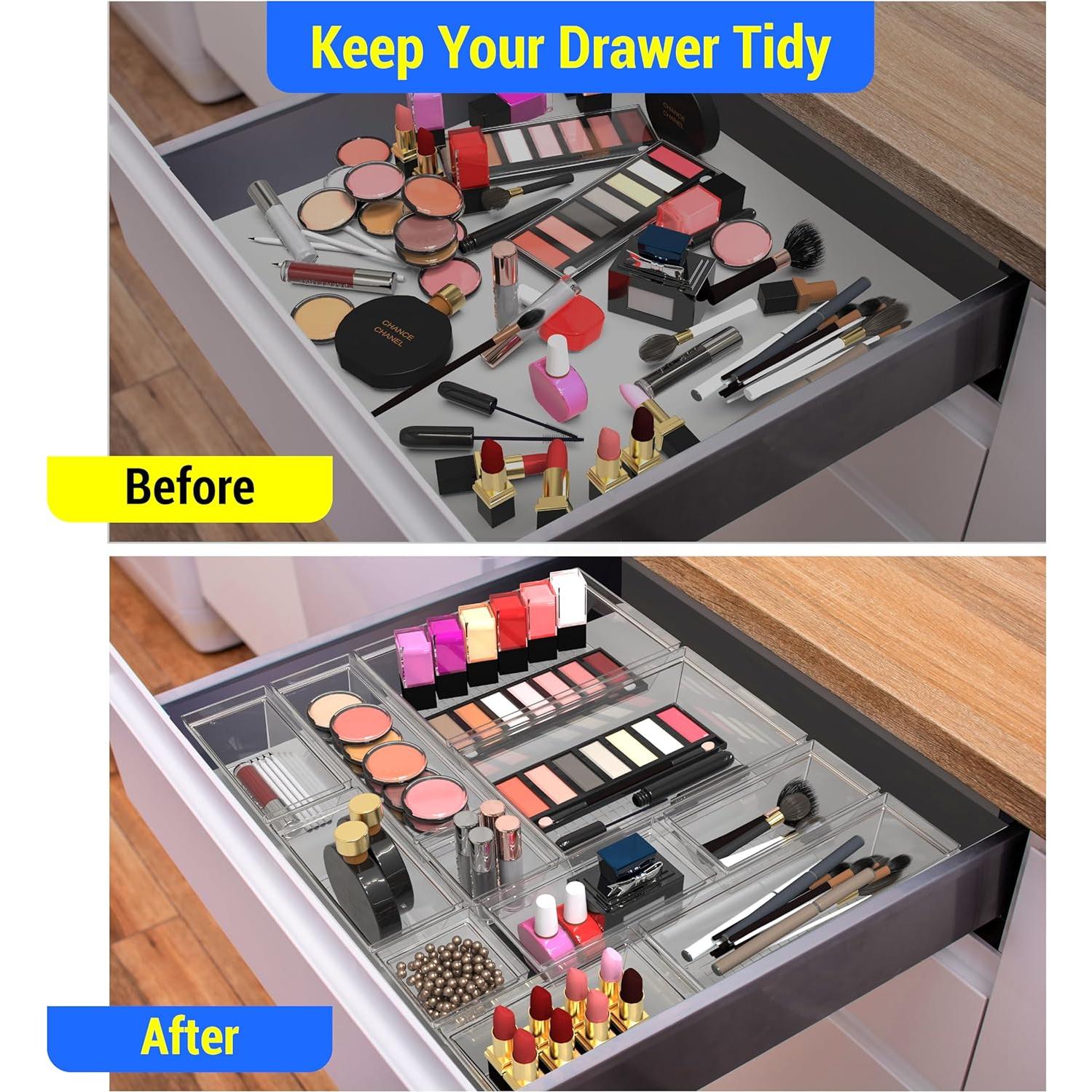 Set de 16 Organizadores Acrílicos Apilables Yan & Hin 24.1x16.4x11cm