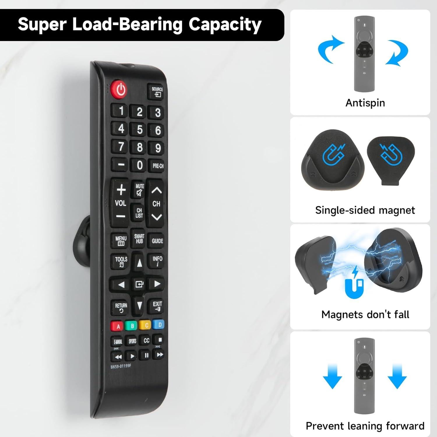 Soporte Magnético para Control Remoto YONGJIA - Negro, Pared