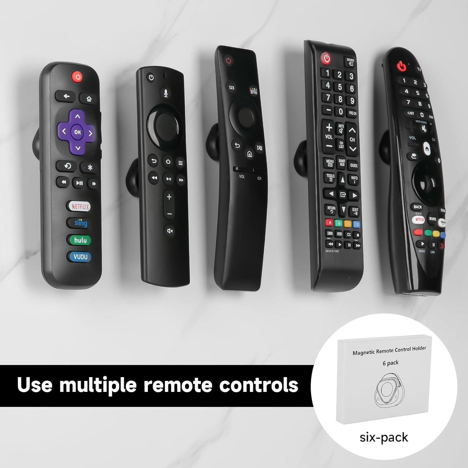 Soporte Magnético para Control Remoto YONGJIA - Negro, Pared