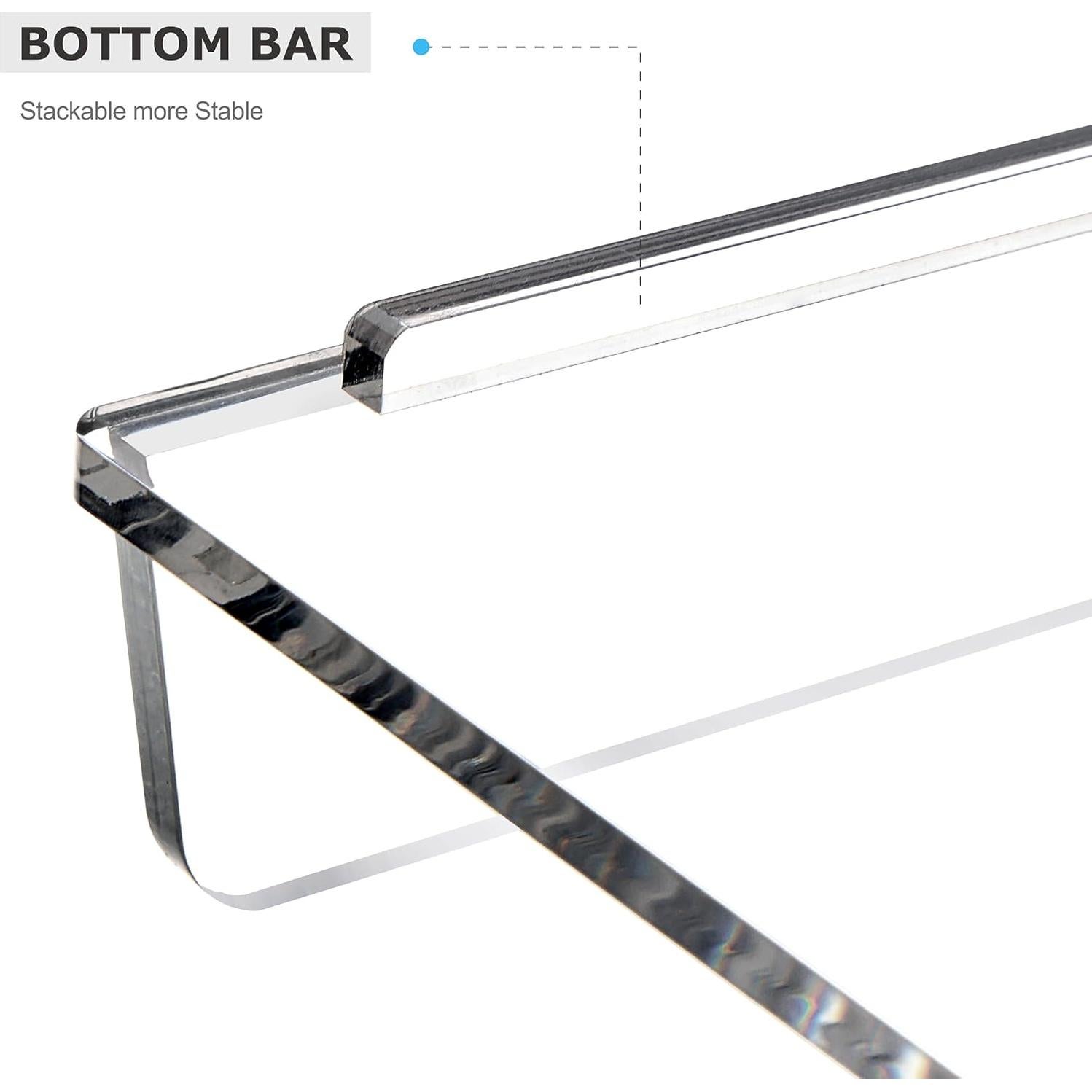 Paquete de 2 Bandejas de Acrílico Apilables SANRUI A4 34.93x23.50cm