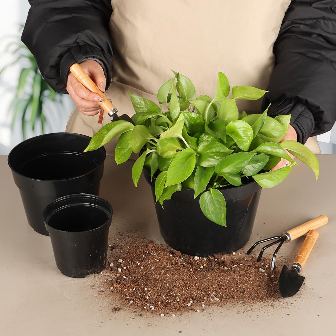 Macetas de Vivero Negras RooTrimmer 4/6/8 Pulgadas - Paquete de 15