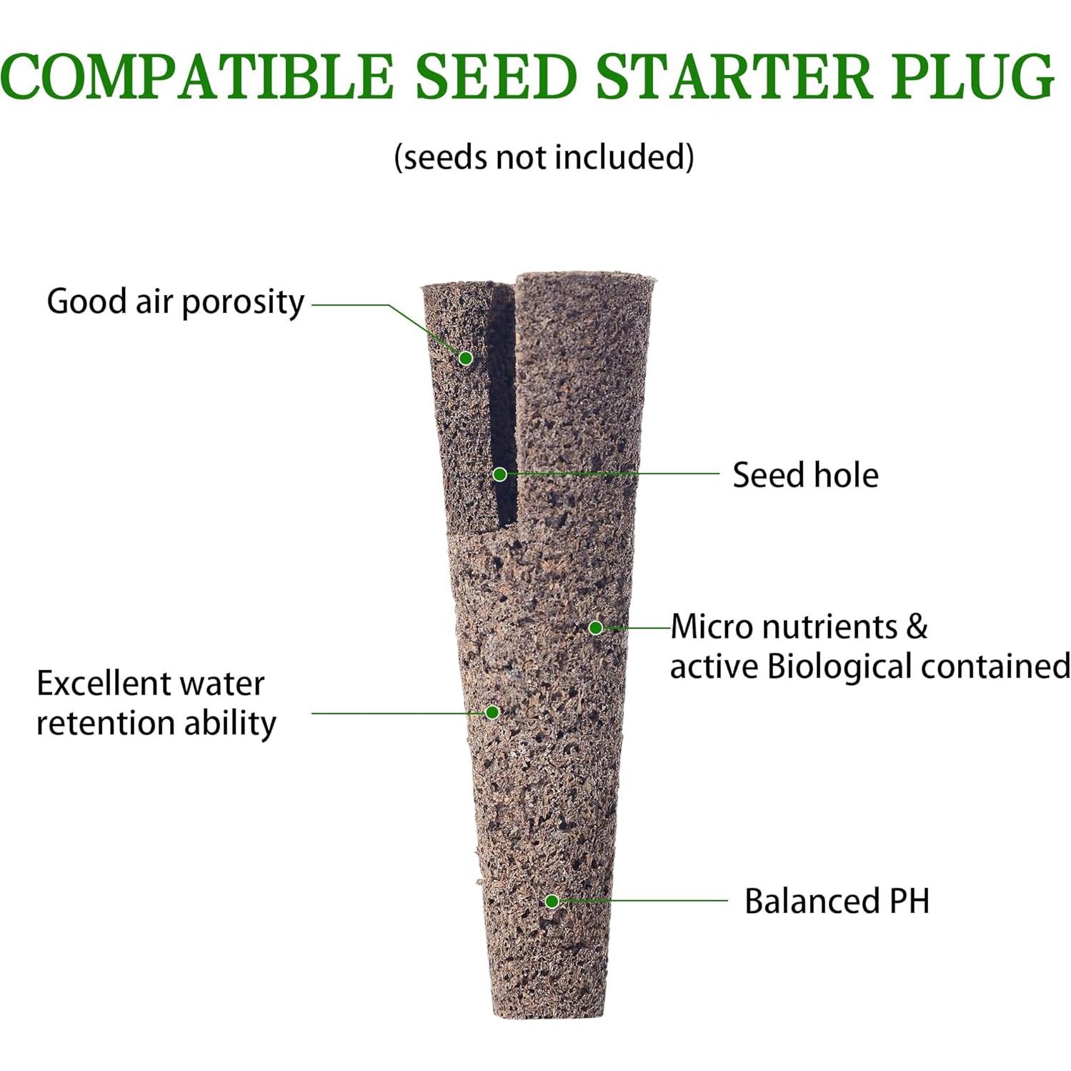 Paquete de 100 esponjas de crecimiento Siyan para hidroponía