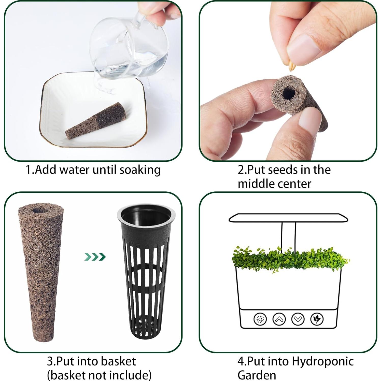 Paquete de 100 esponjas de crecimiento Siyan para hidroponía