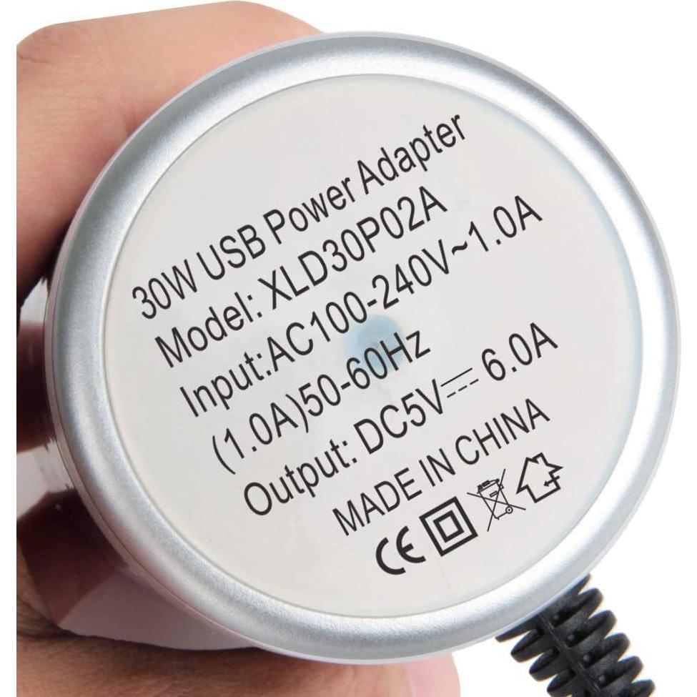 Cargador USB Universal 6 Puertos Wyness Carga Rápida Púrpura