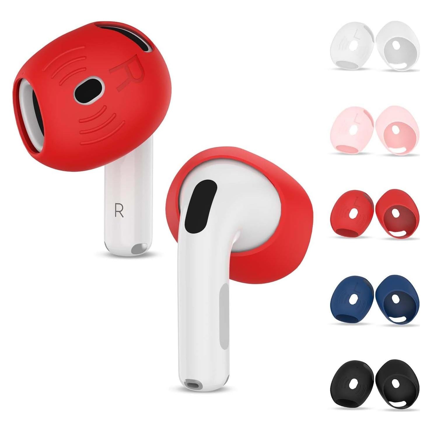 5 Pares Cubiertas Silicona AirPods 4 QINZAC Antideslizante