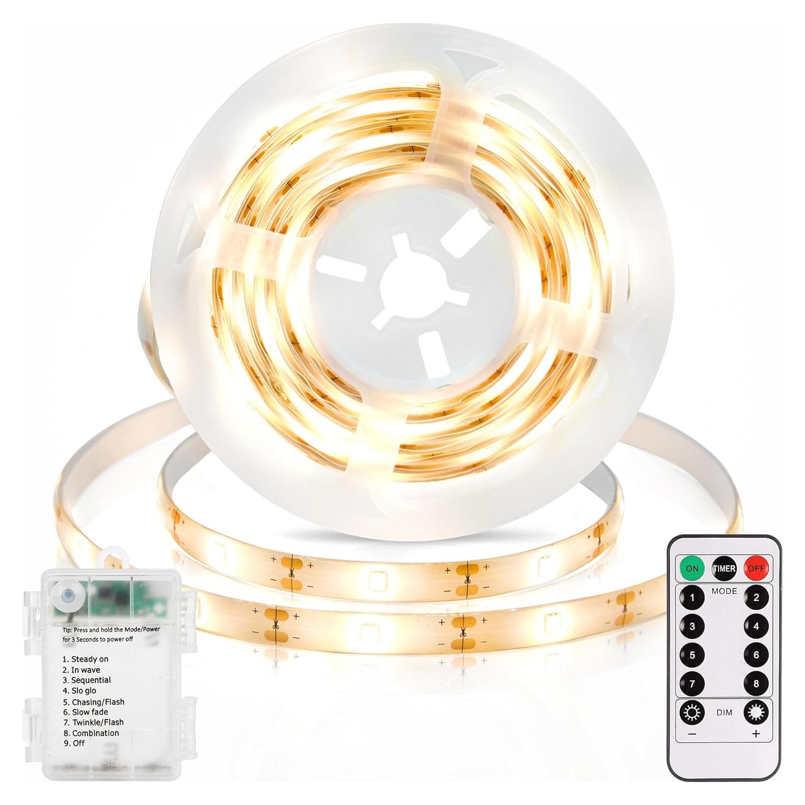 Tira de luces LED Echosari 1.0m 2700K con control remoto
