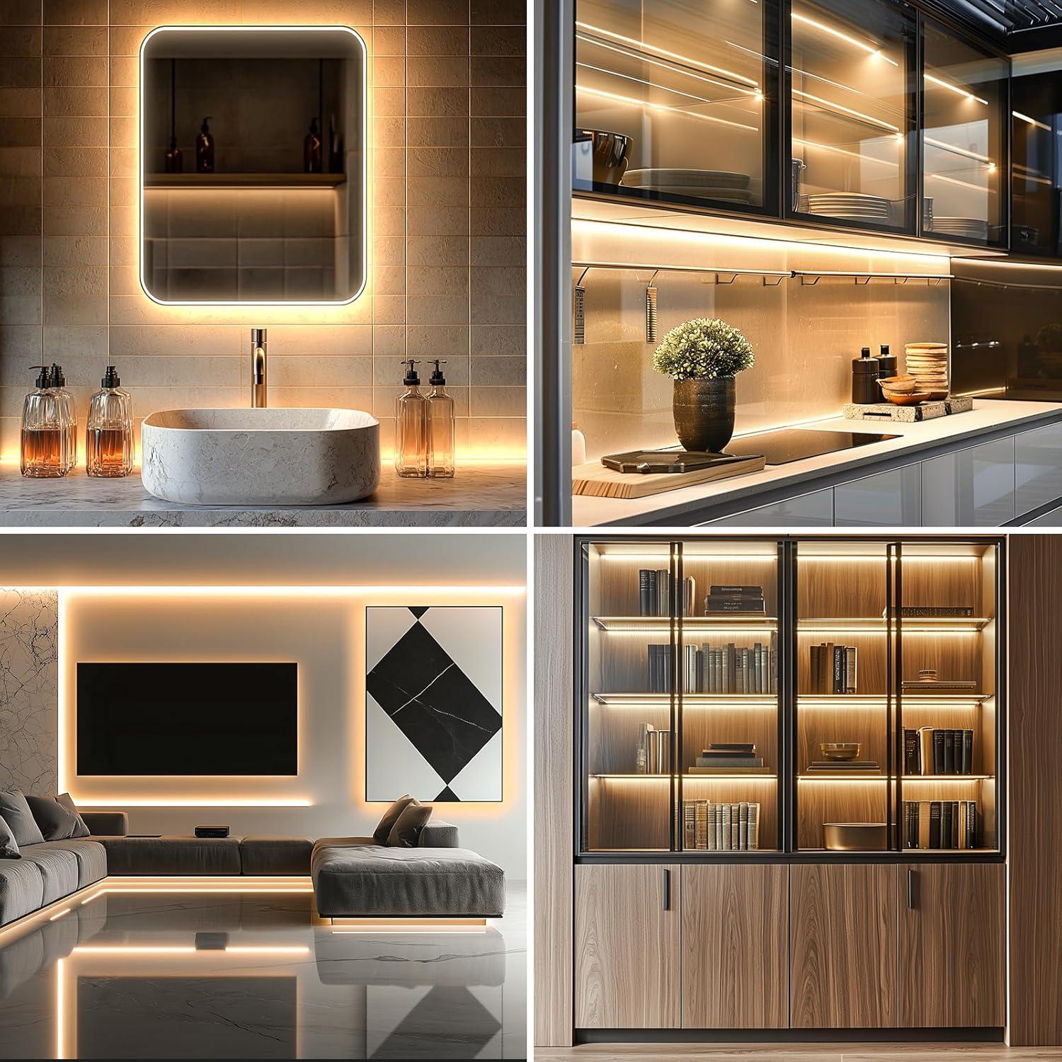 Tira de luces LED Echosari 1.0m 2700K con control remoto