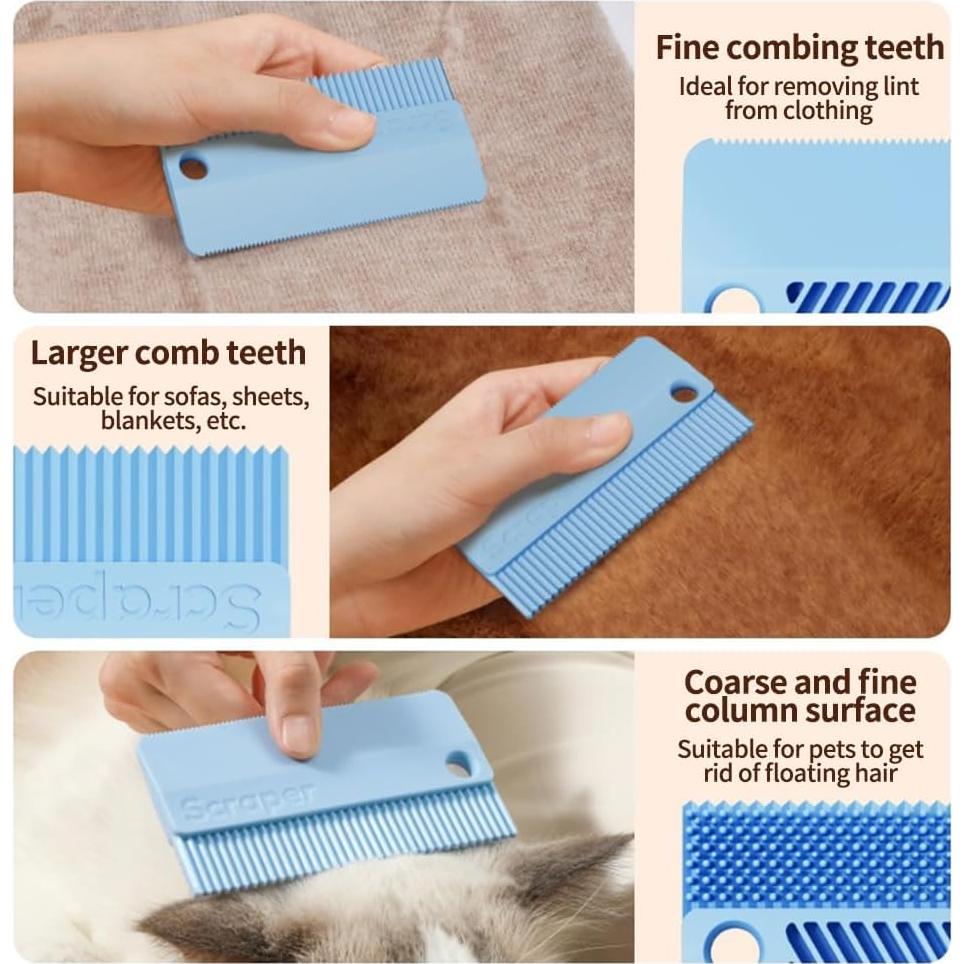 Cepillo Eliminador de Pelusa BJGZ-HC Azul, 10x5cm, Reutilizable