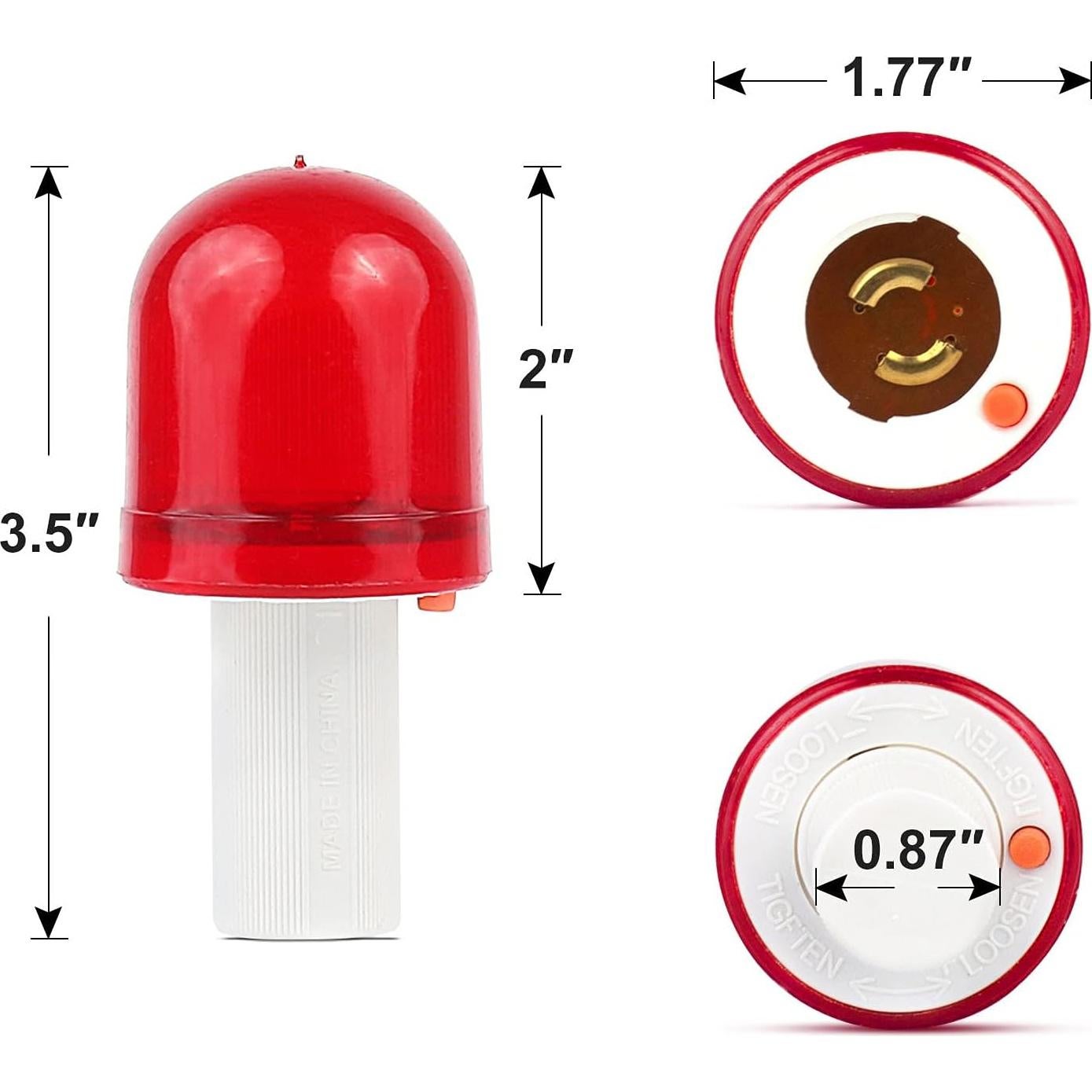 Luz LED de Advertencia BATTIFE para Conos de Tráfico - 2 Paquetes