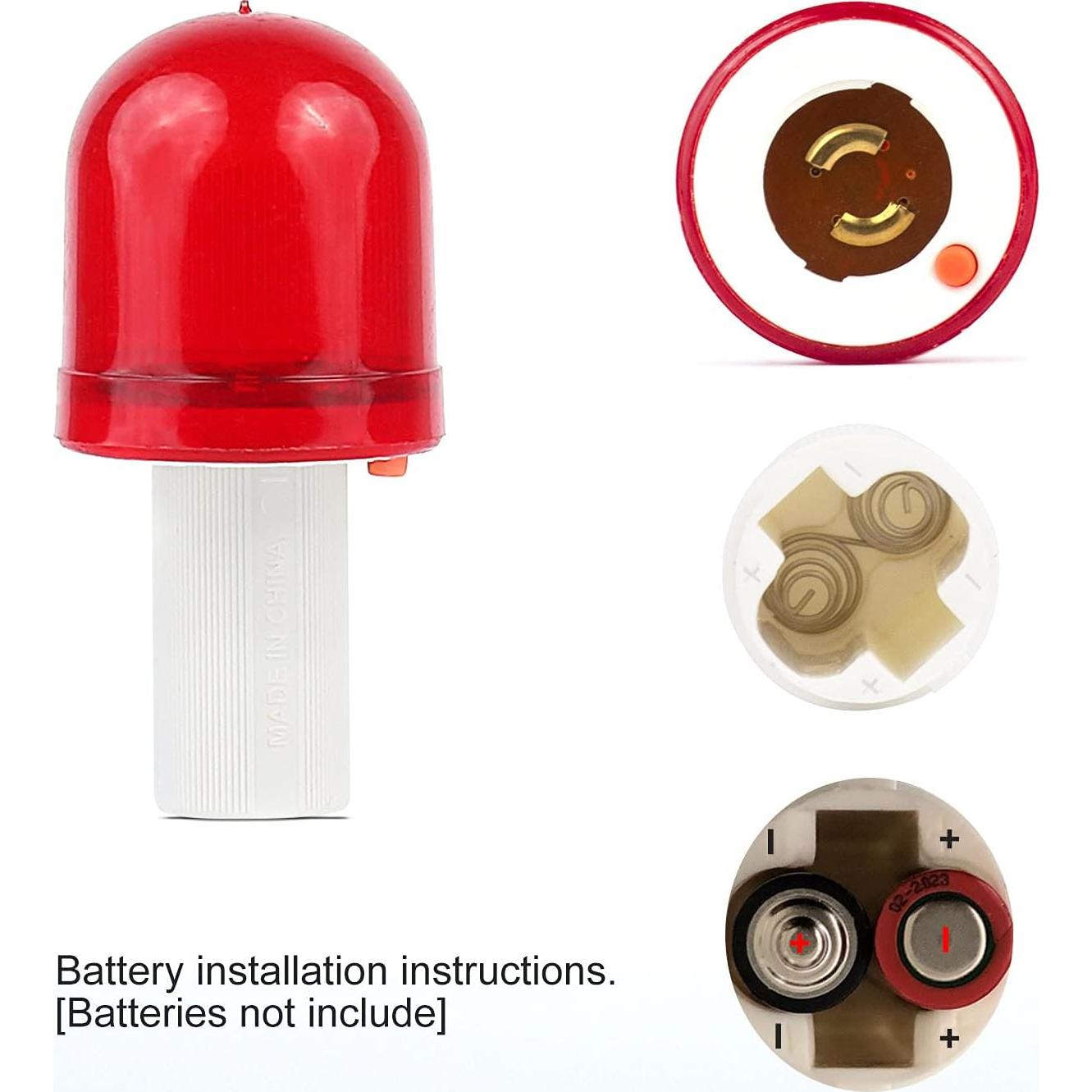 Luz LED de Advertencia BATTIFE para Conos de Tráfico - 2 Paquetes