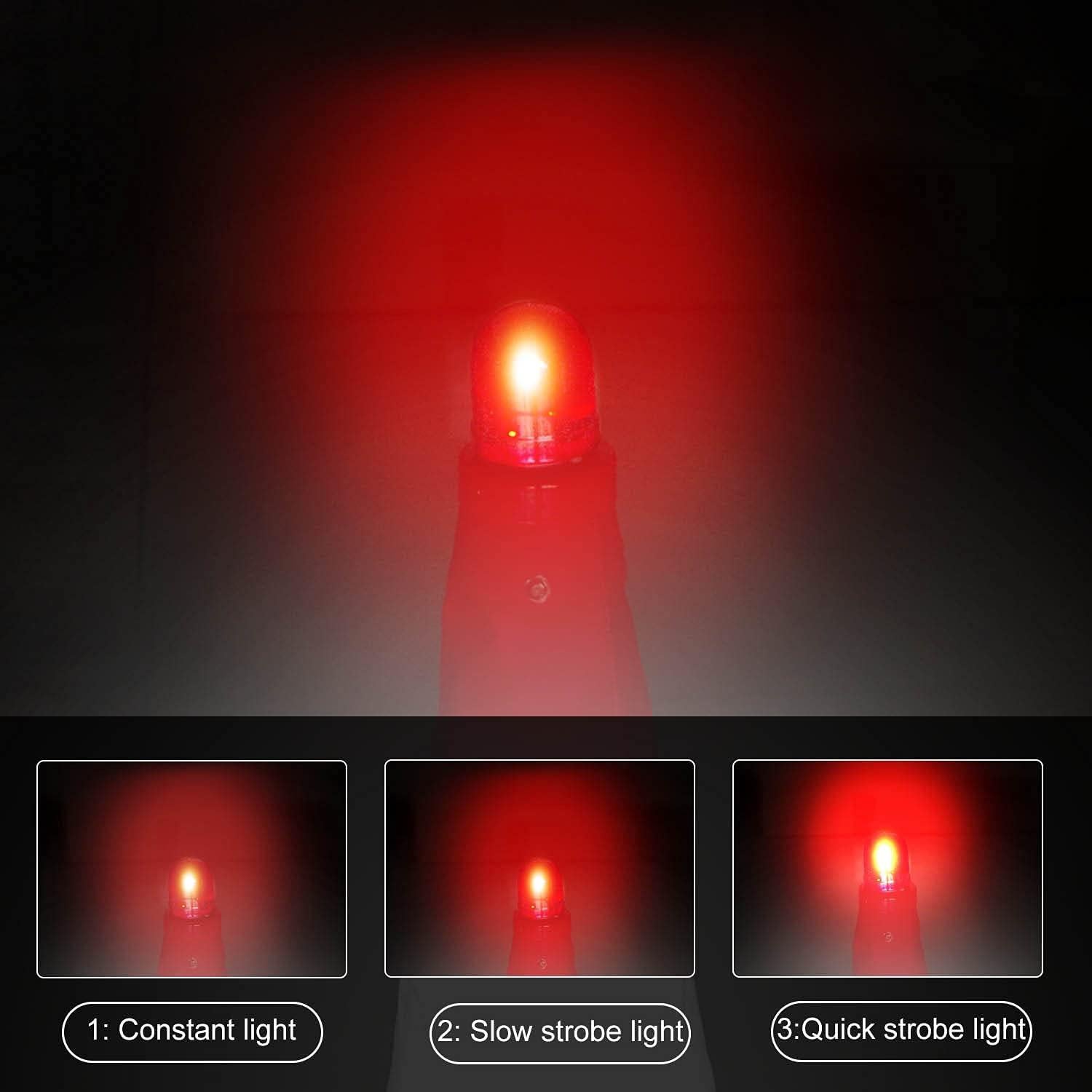 Luz LED de Advertencia BATTIFE para Conos de Tráfico - 2 Paquetes