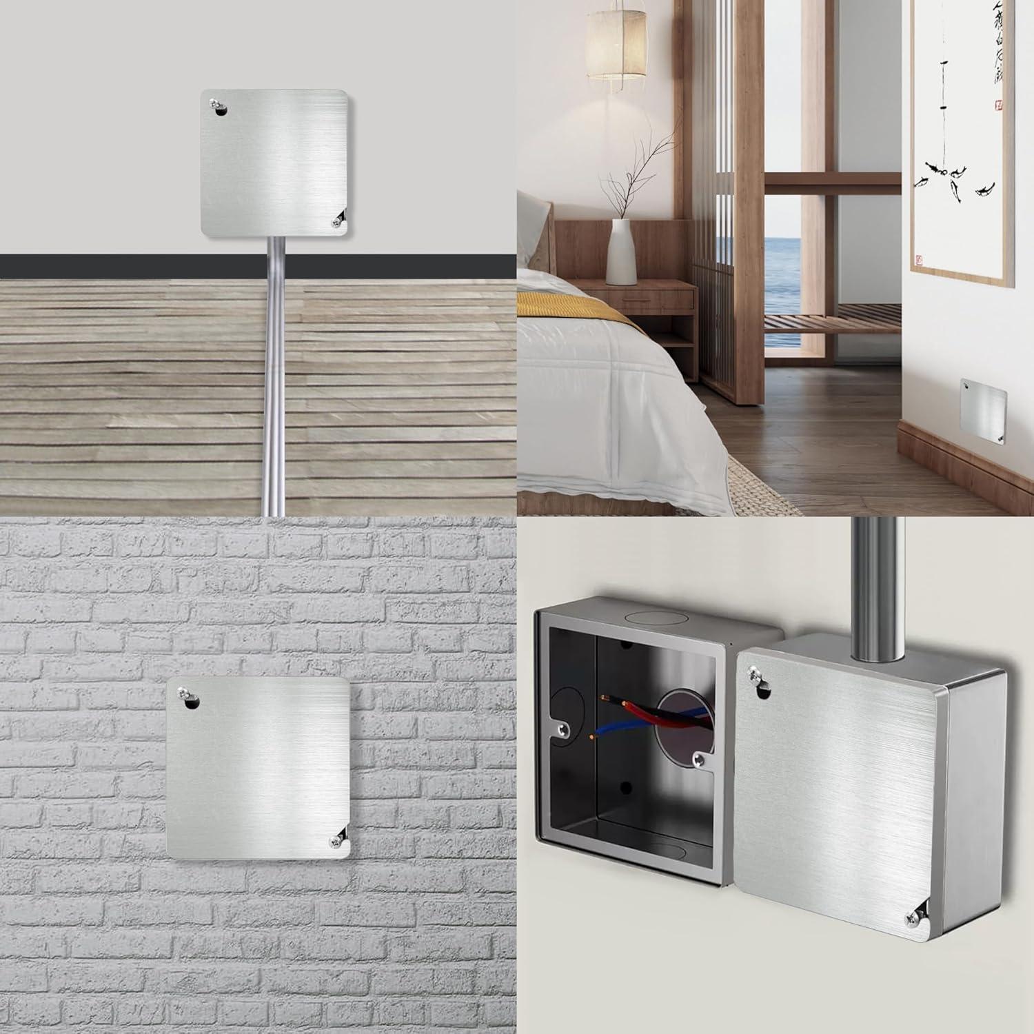 Cubierta de Caja Eléctrica de Metal CHOWZZ 4 Pulgadas - Paquete de 4